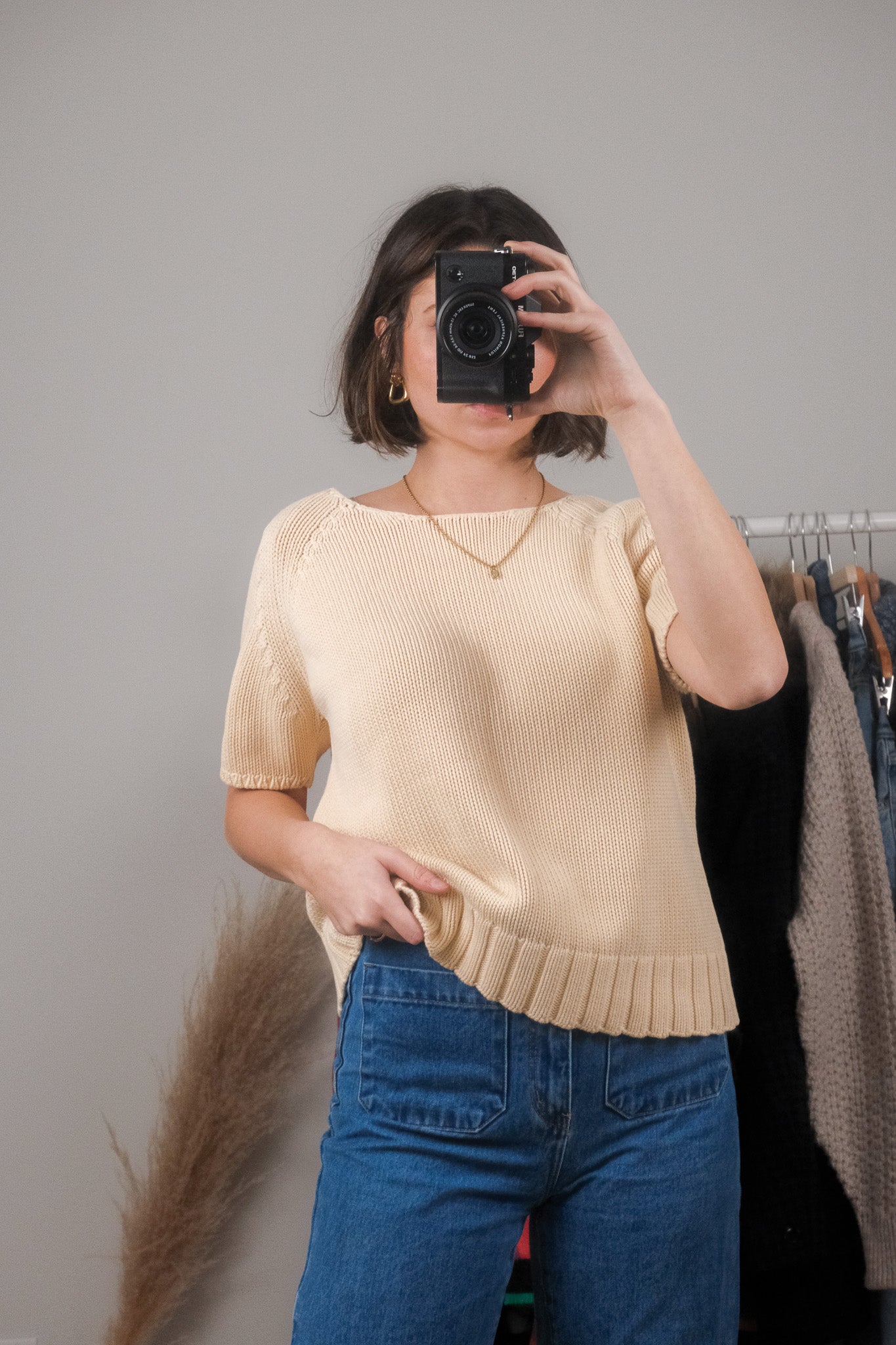 Vintage x Cotton Chunky Short-Sleeve Knit (M/L)