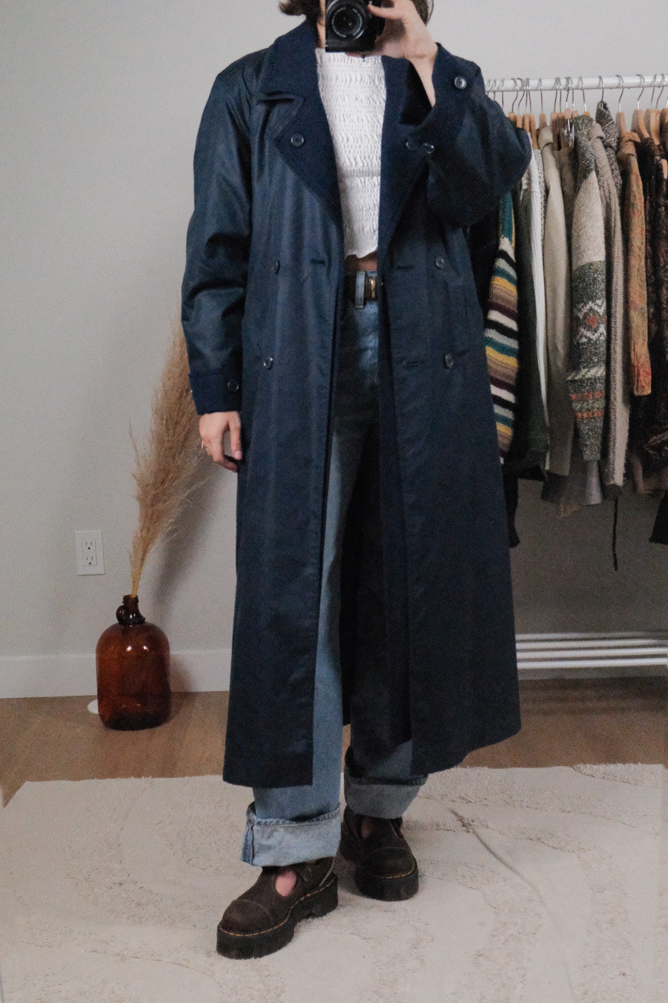 Made in Poland x Vintage x Heavy Wool Lined Trench Coat (4-8)
