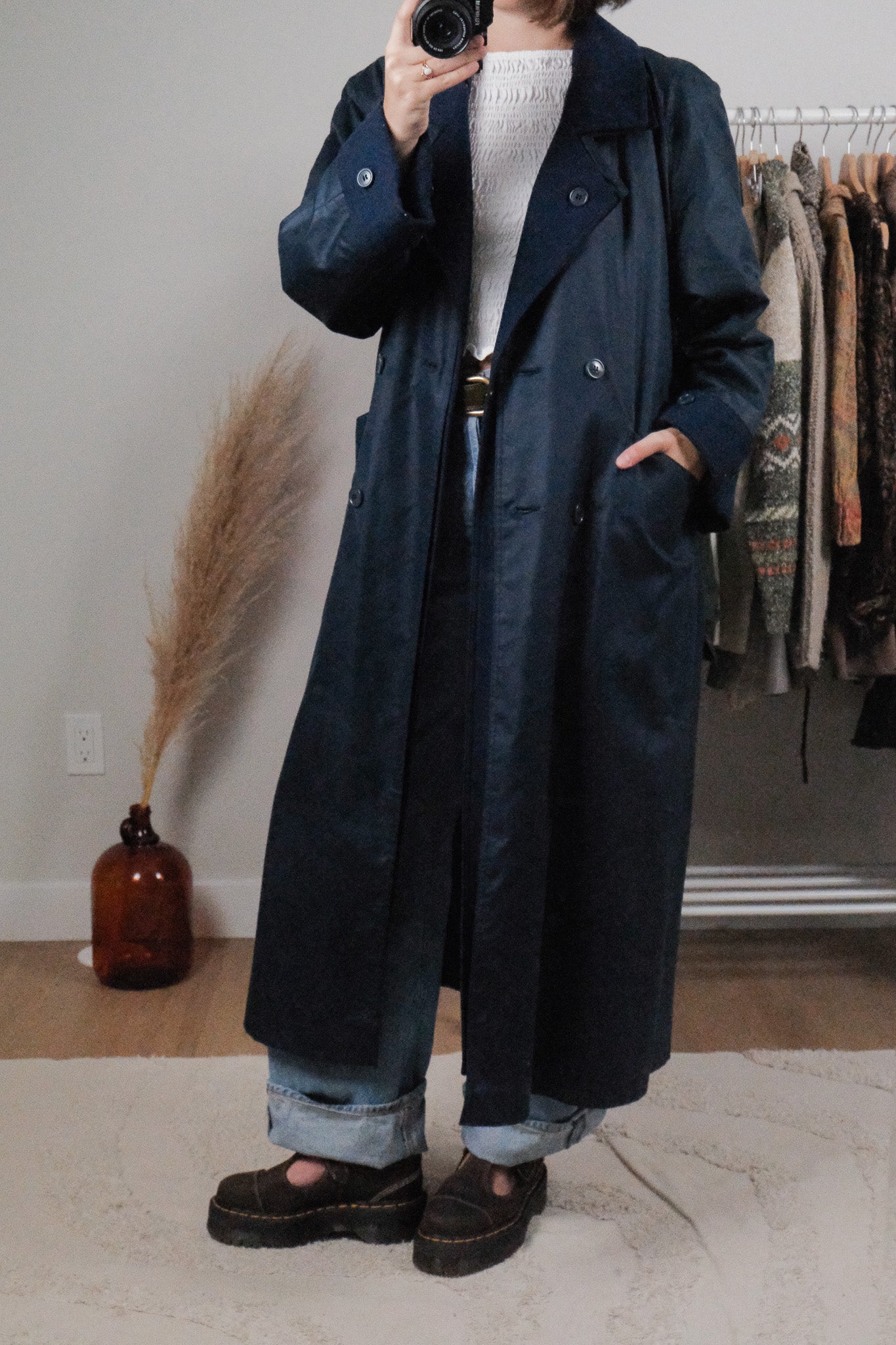 Made in Poland x Vintage x Heavy Wool Lined Trench Coat (4-8)