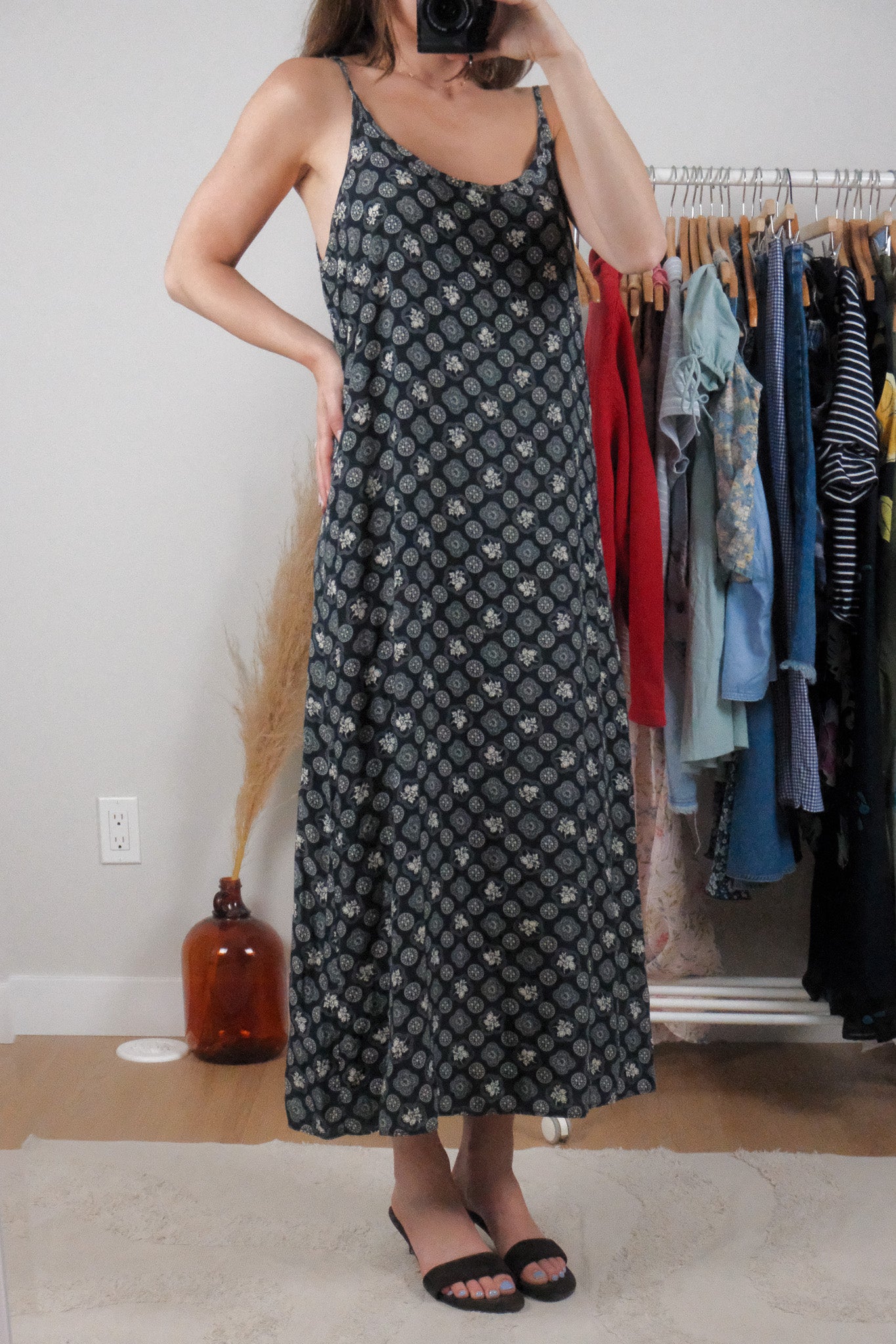 Made in Canada x Vintage x Patterned Maxi Dress (M/L)