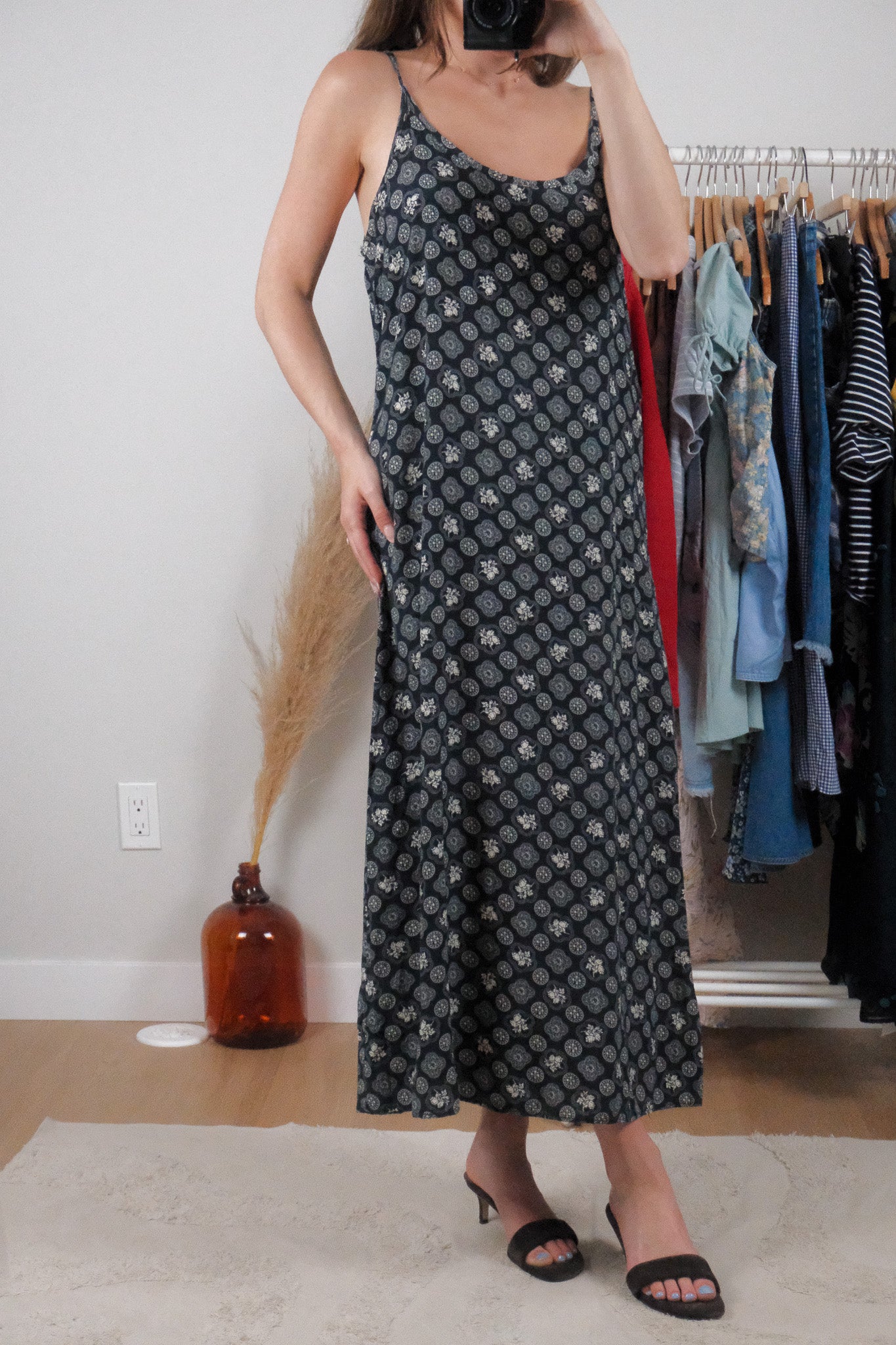 Made in Canada x Vintage x Patterned Maxi Dress (M/L)