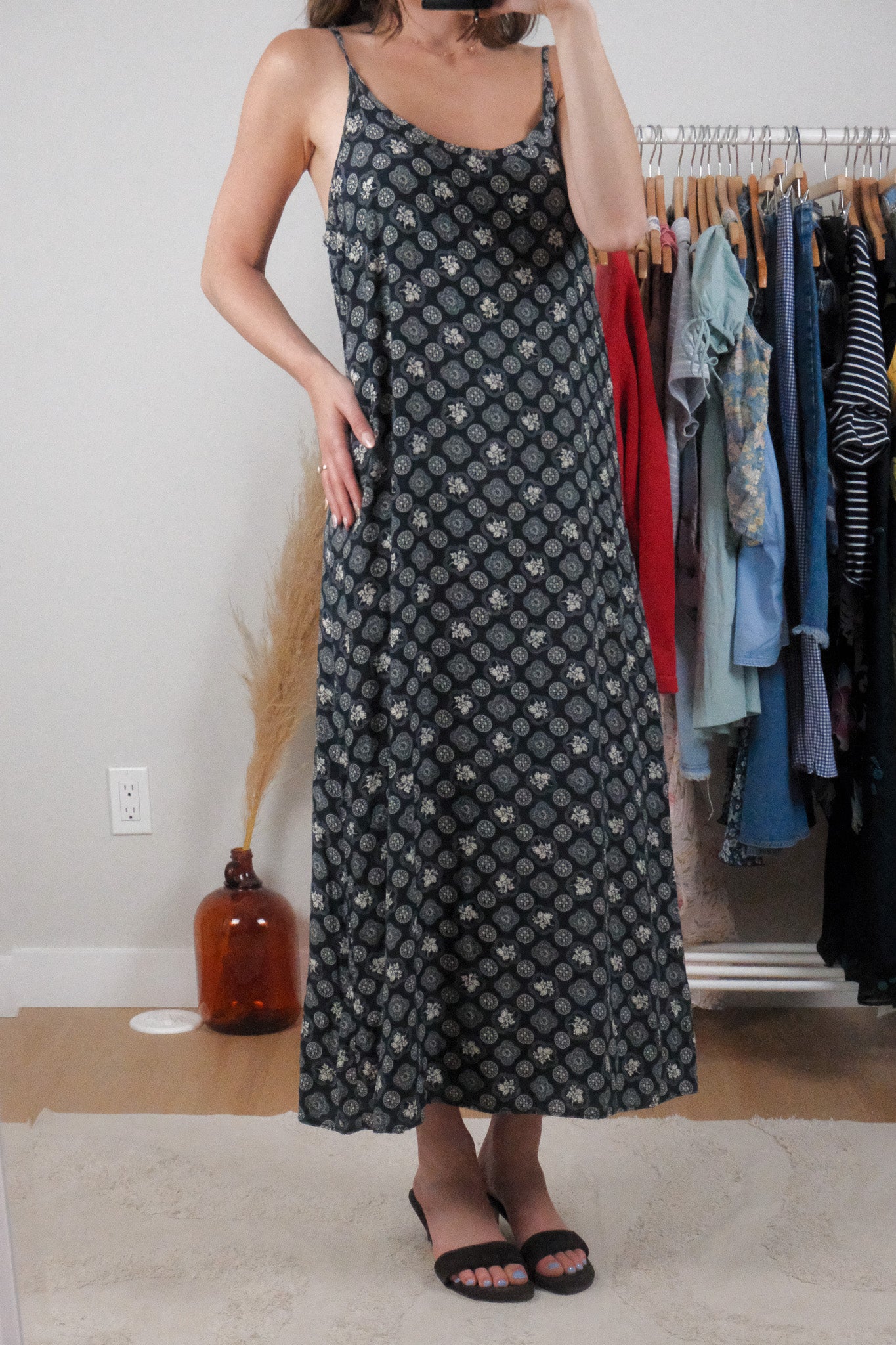 Made in Canada x Vintage x Patterned Maxi Dress (M/L)