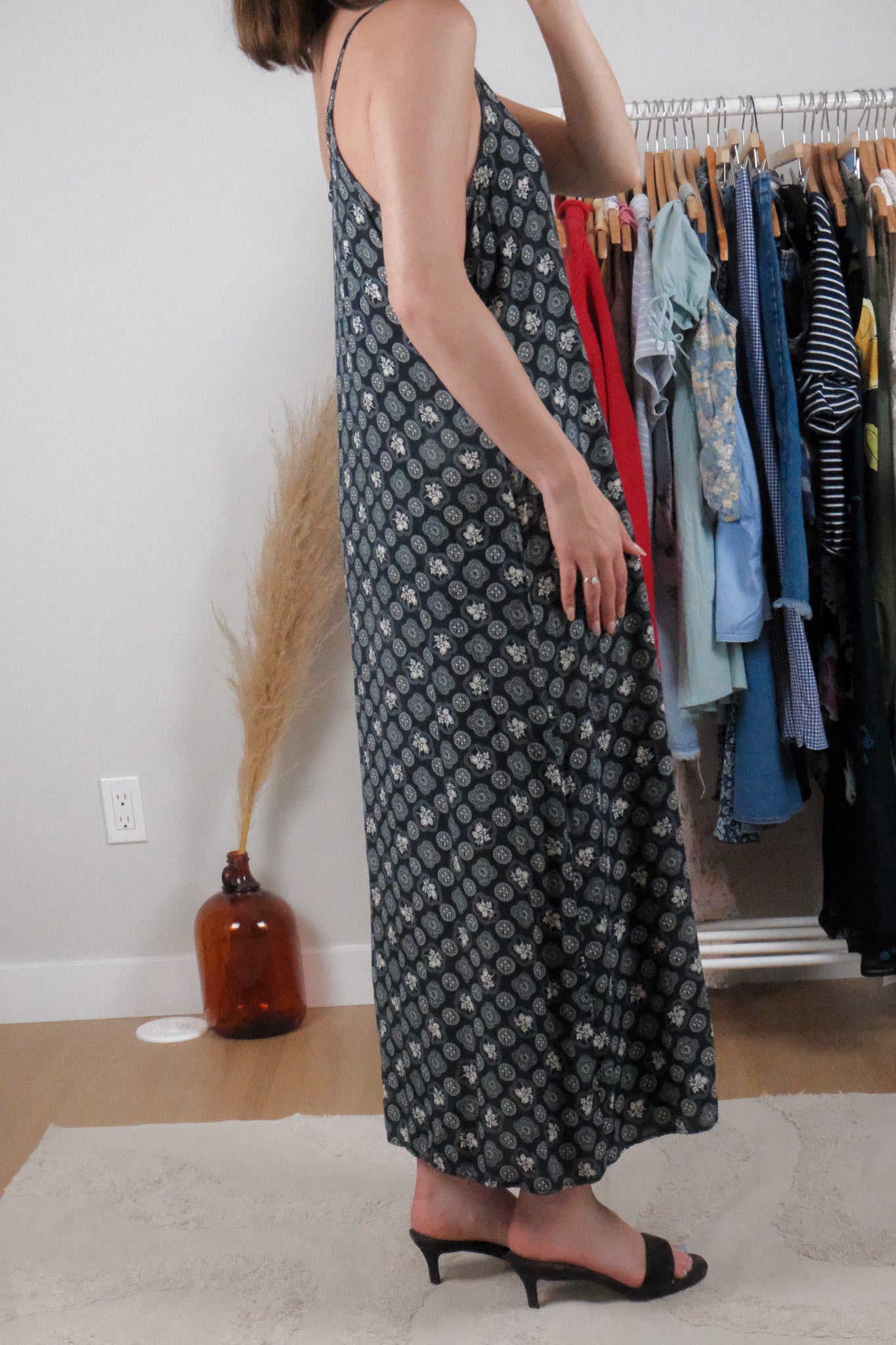 Made in Canada x Vintage x Patterned Maxi Dress (M/L)