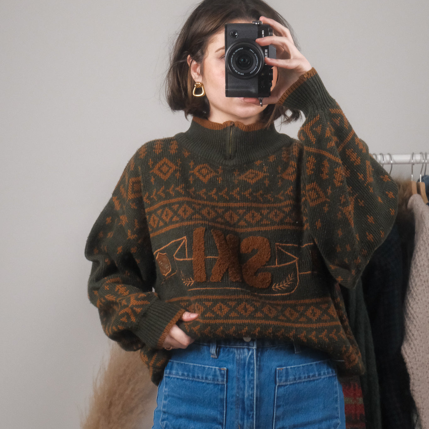 Vintage x Patterned Knit (L)