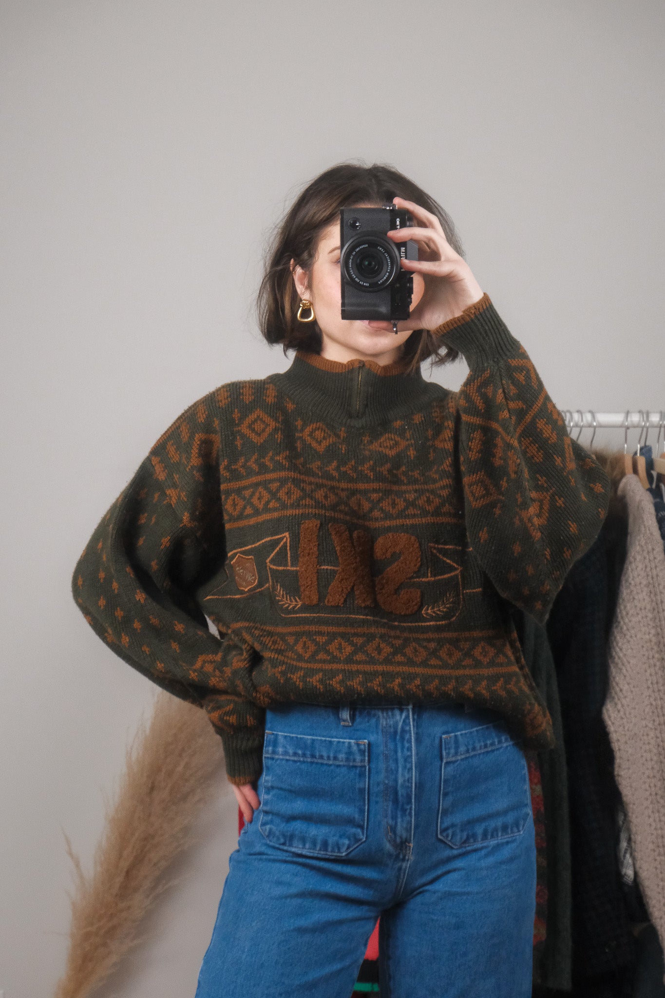 Vintage x Patterned Knit (L)