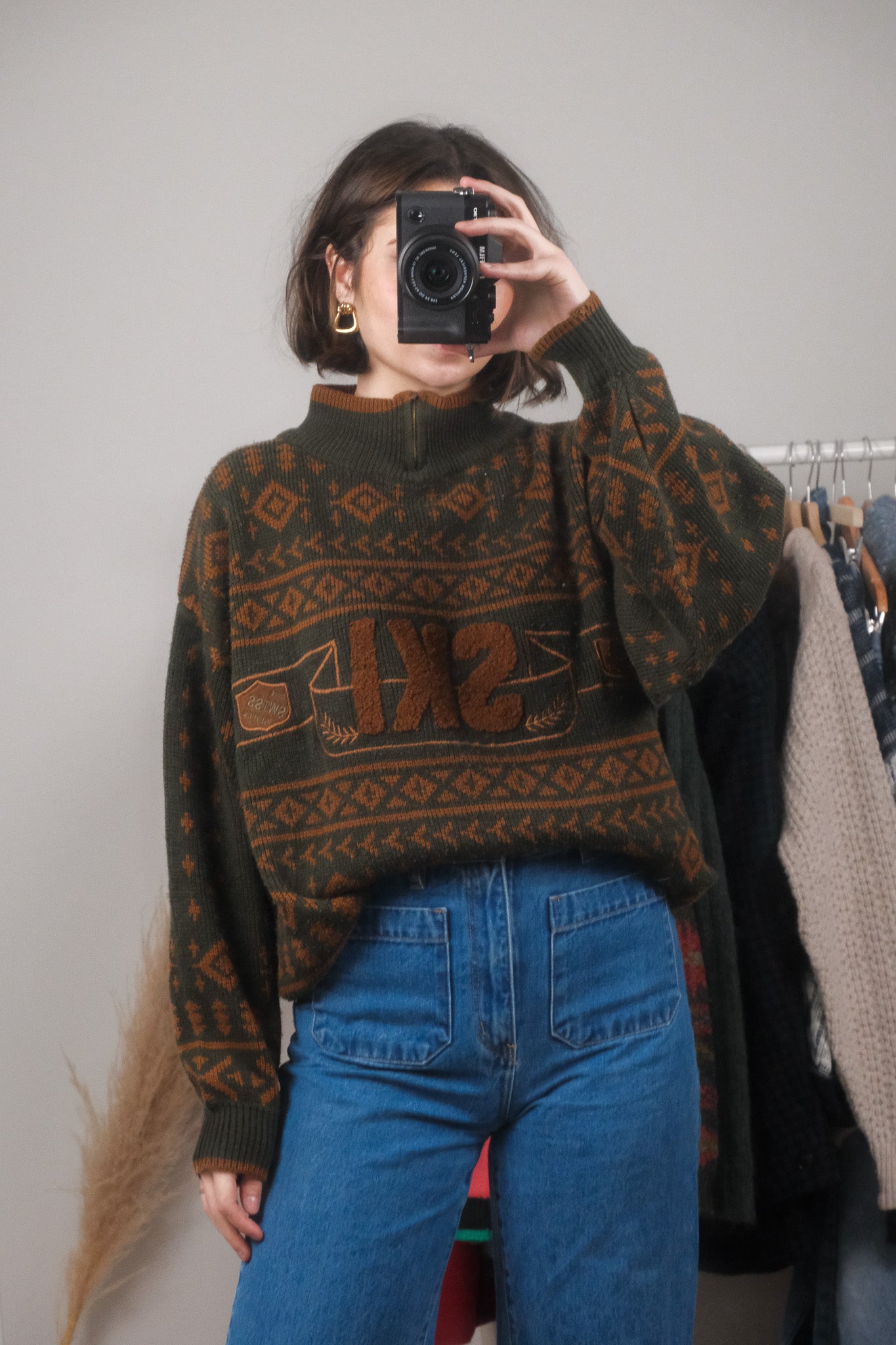 Vintage x Patterned Knit (L)