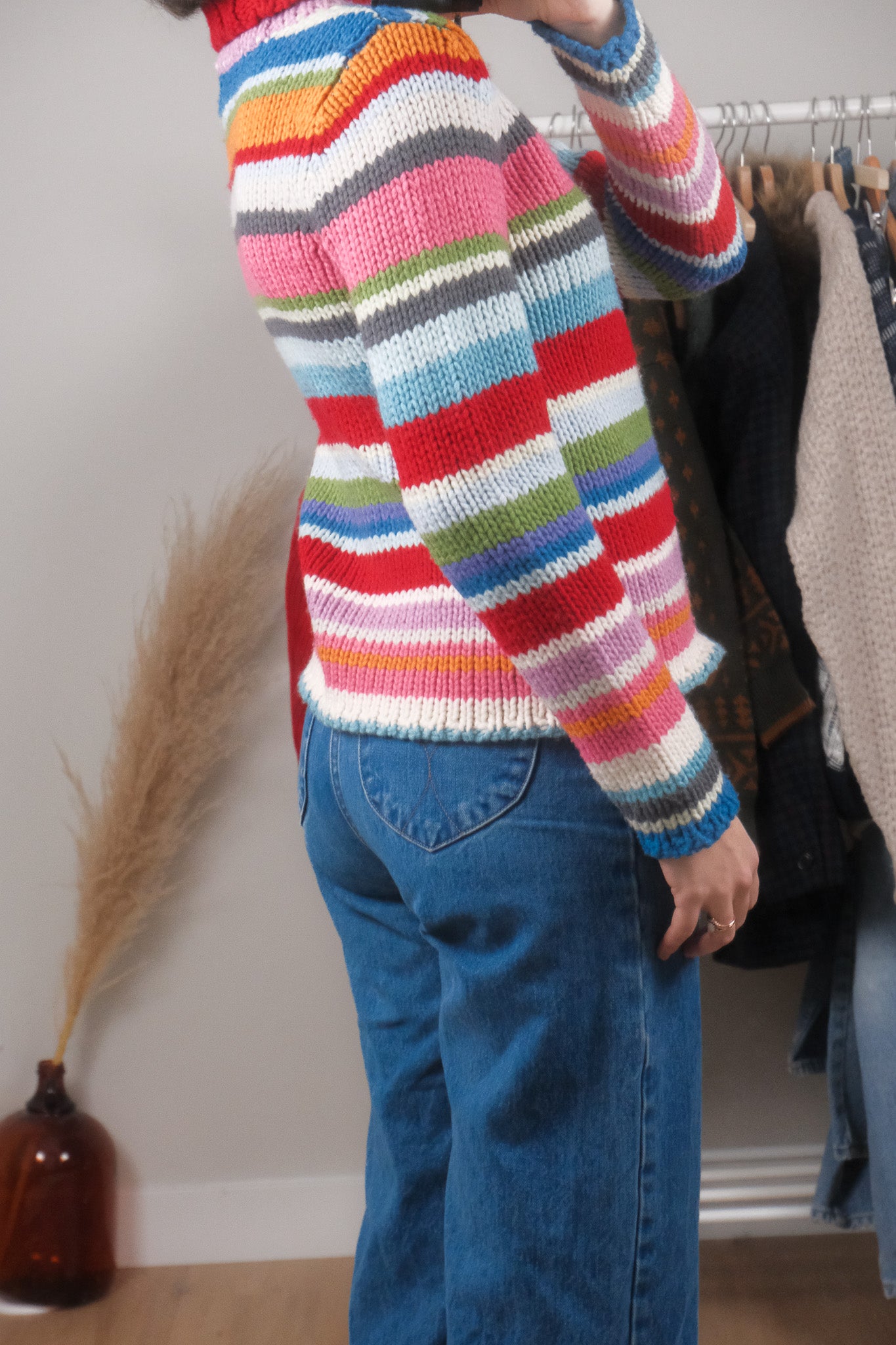 Vintage x Gap 2000 x Wool Blend Striped Chunky Turtleneck (S)