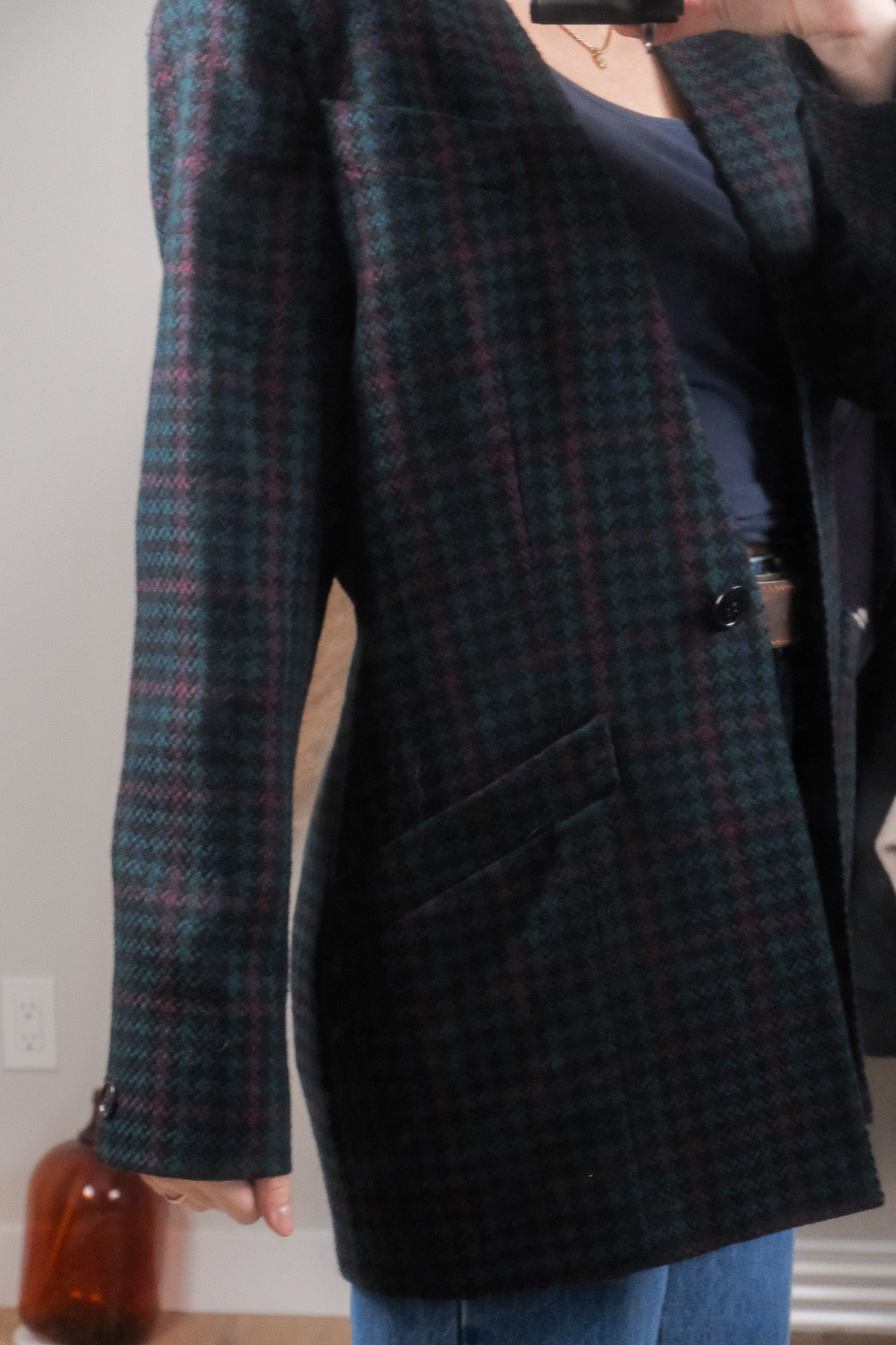 Made in Canada x Vintage x Wool Houndstooth Structured Blazer (6/8)