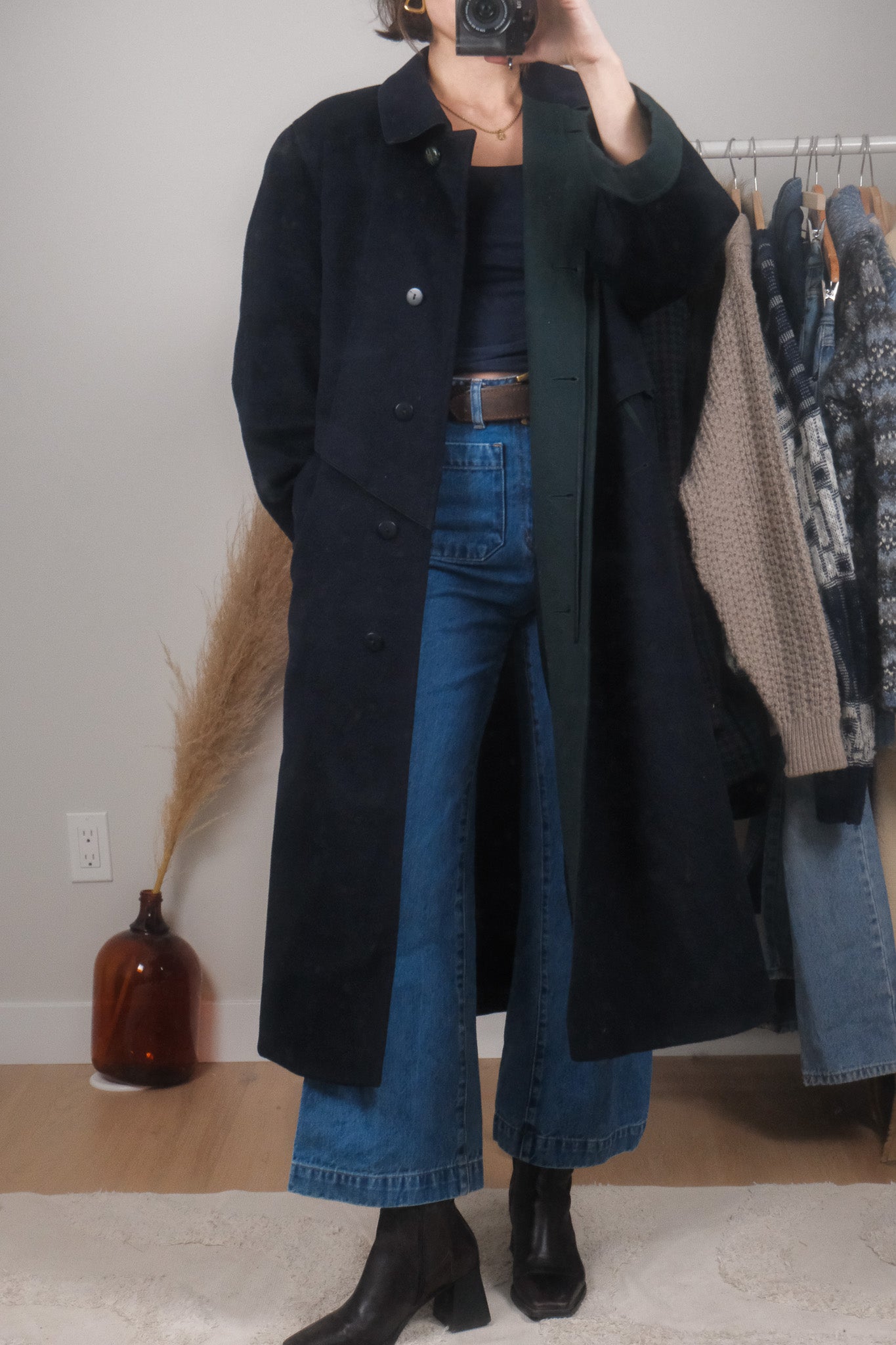 Vintage x Wool & Alpaca Two Tone Coat (L)