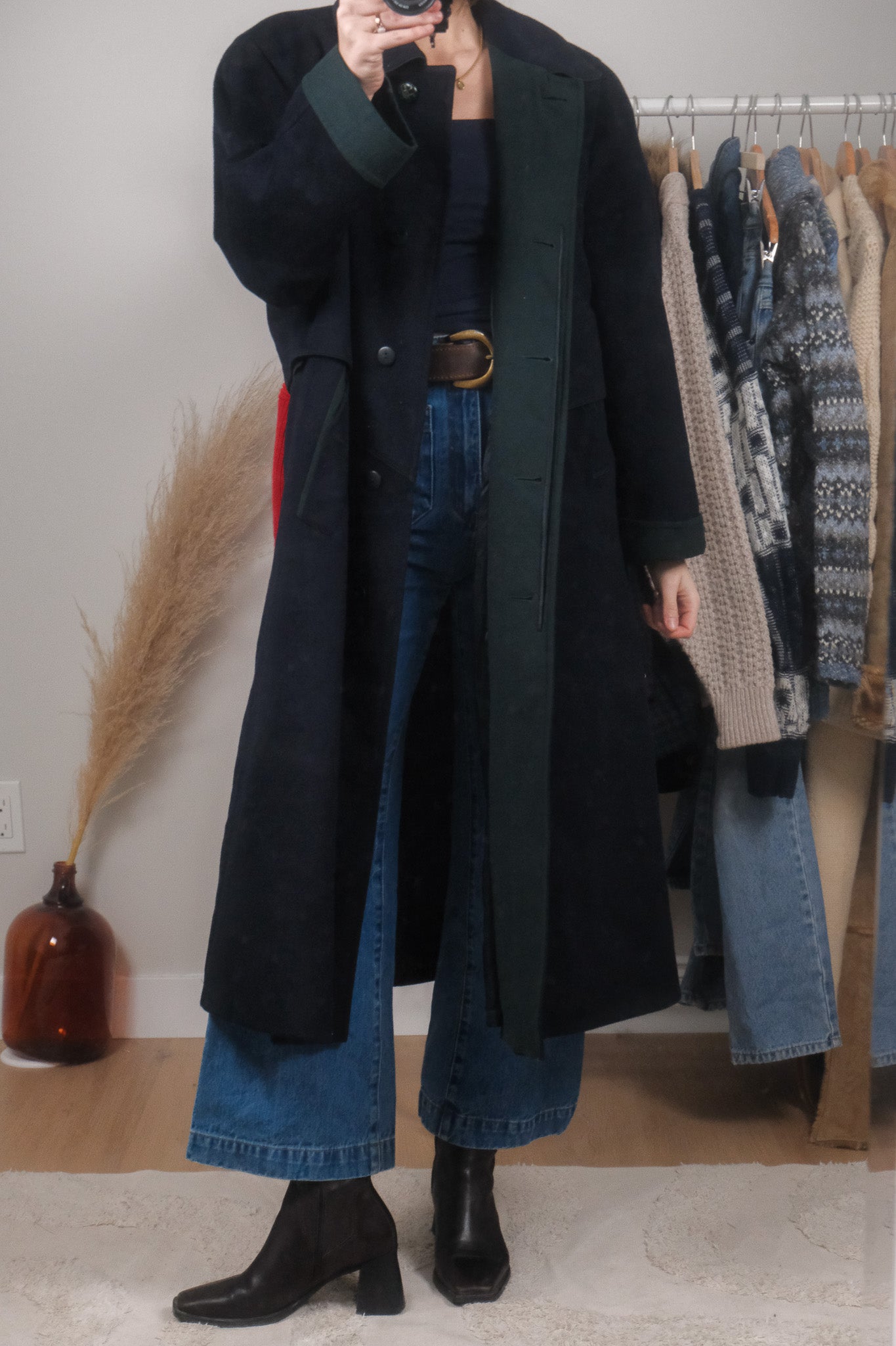 Vintage x Wool & Alpaca Two Tone Coat (L)