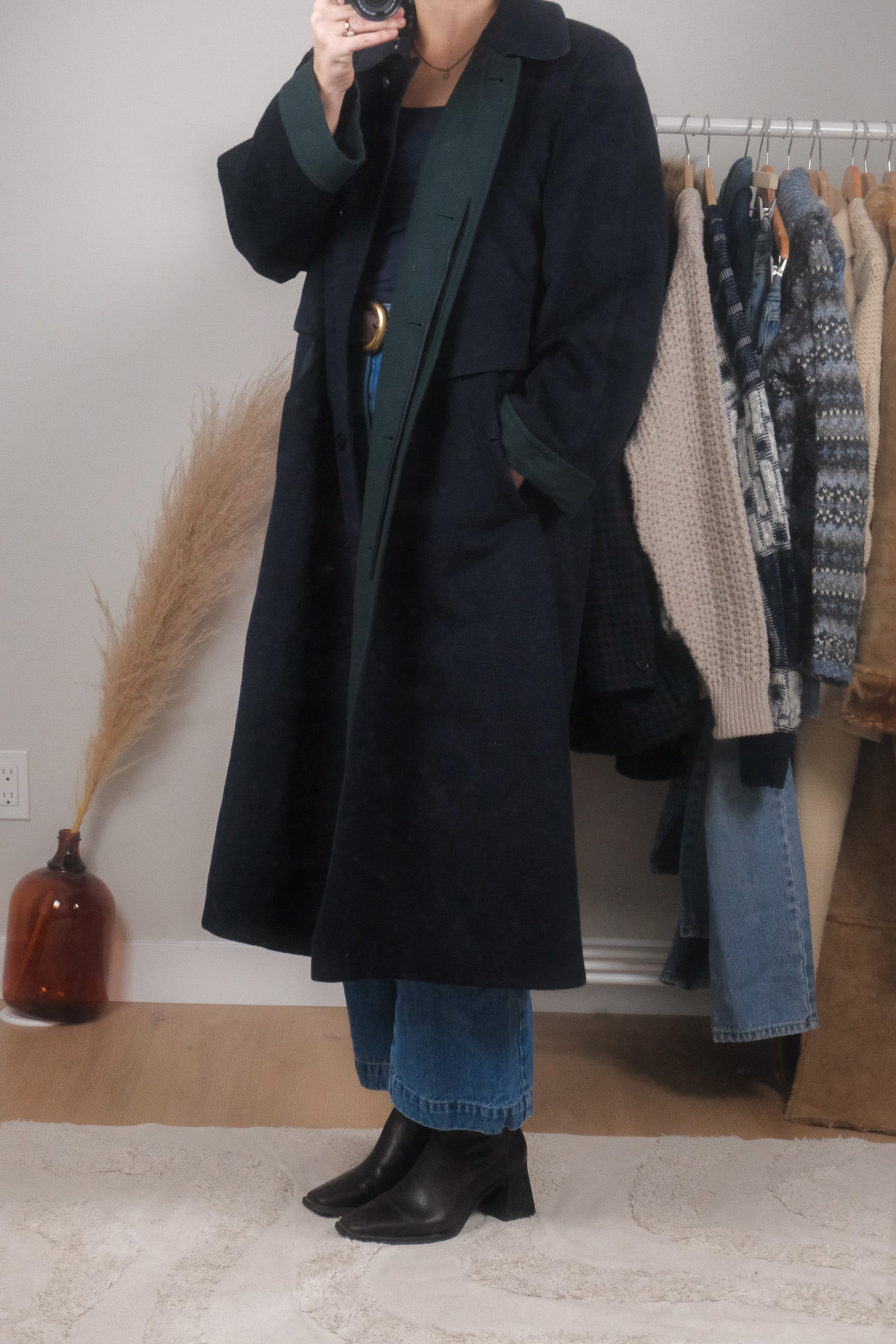 Vintage x Wool & Alpaca Two Tone Coat (L)