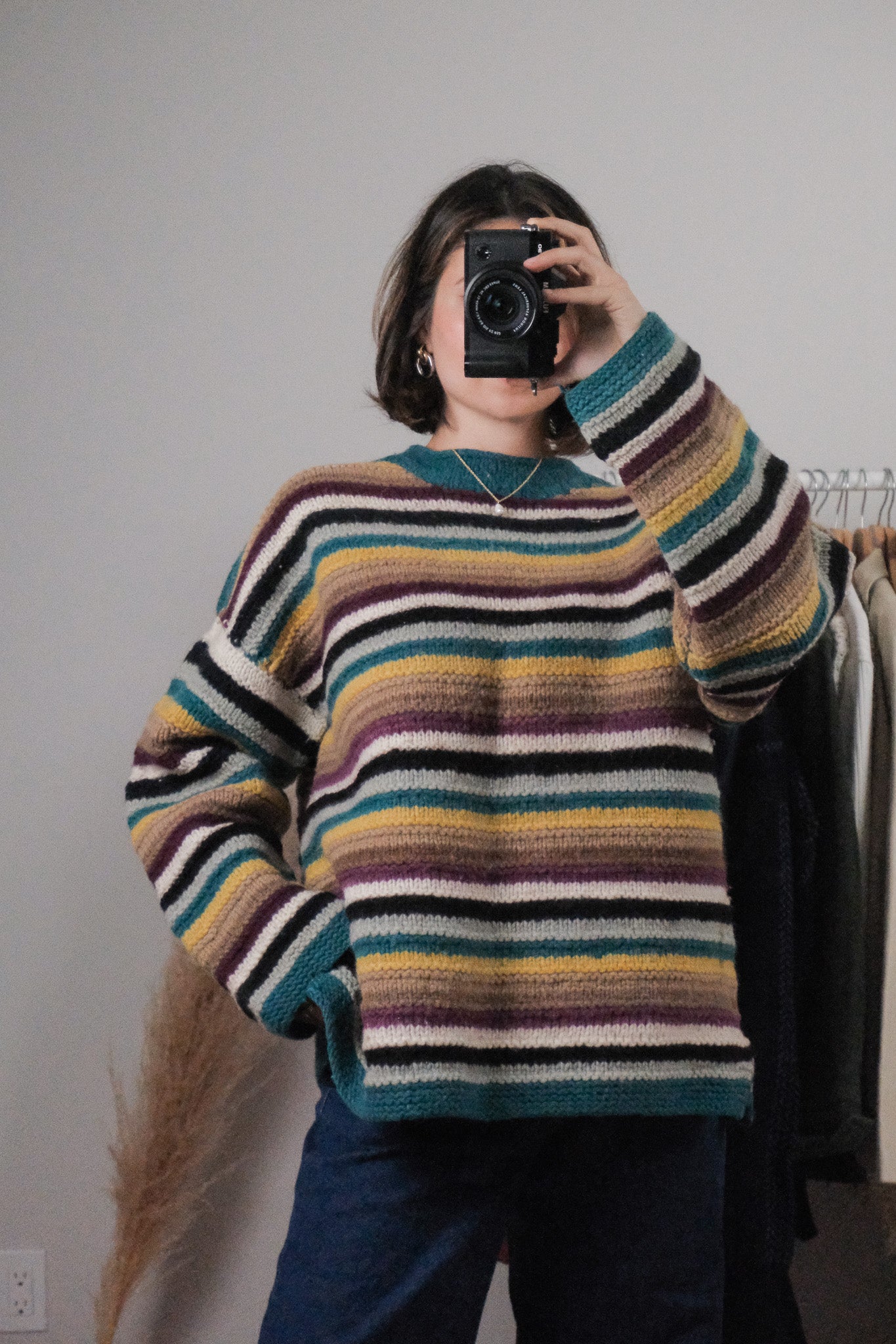 Handknit x Wool Striped Chunky Knit (L/XL)