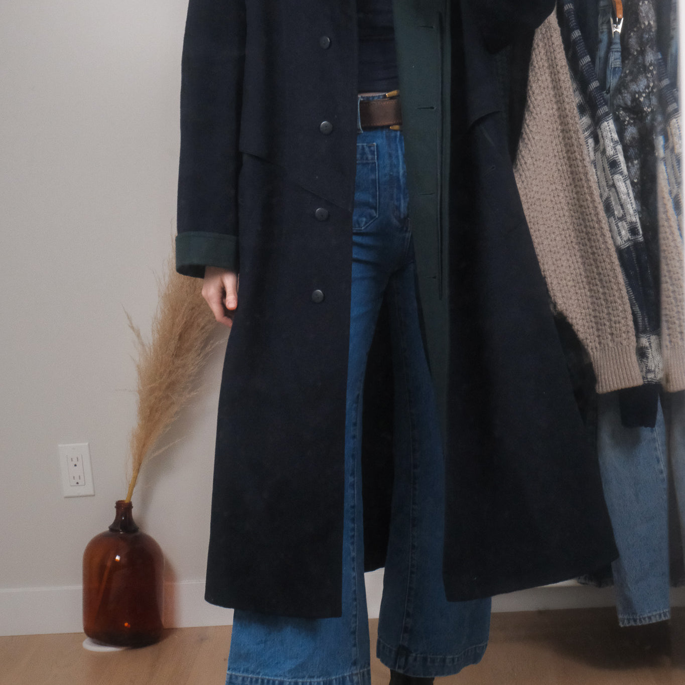 Vintage x Wool & Alpaca Two Tone Coat (L)