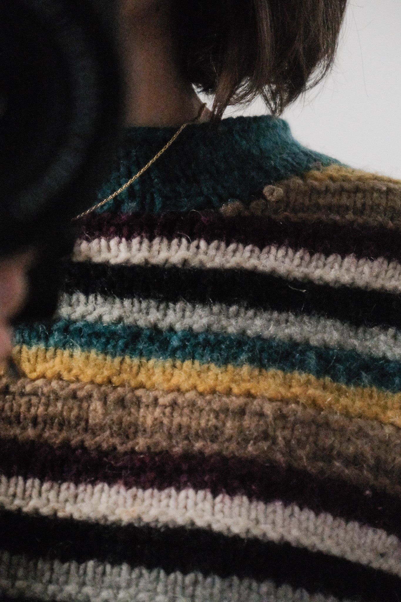 Handknit x Wool Striped Chunky Knit (L/XL)