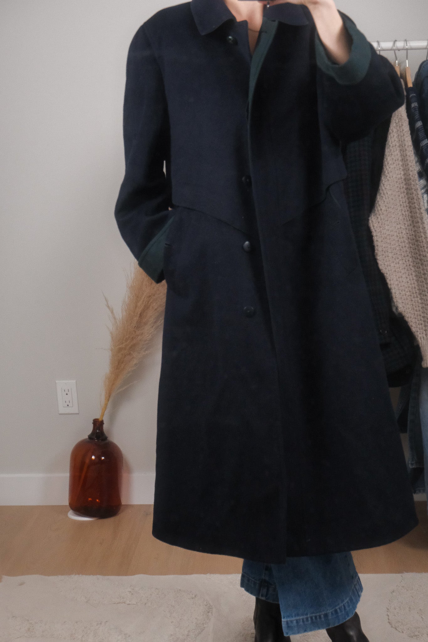 Vintage x Wool & Alpaca Two Tone Coat (L)