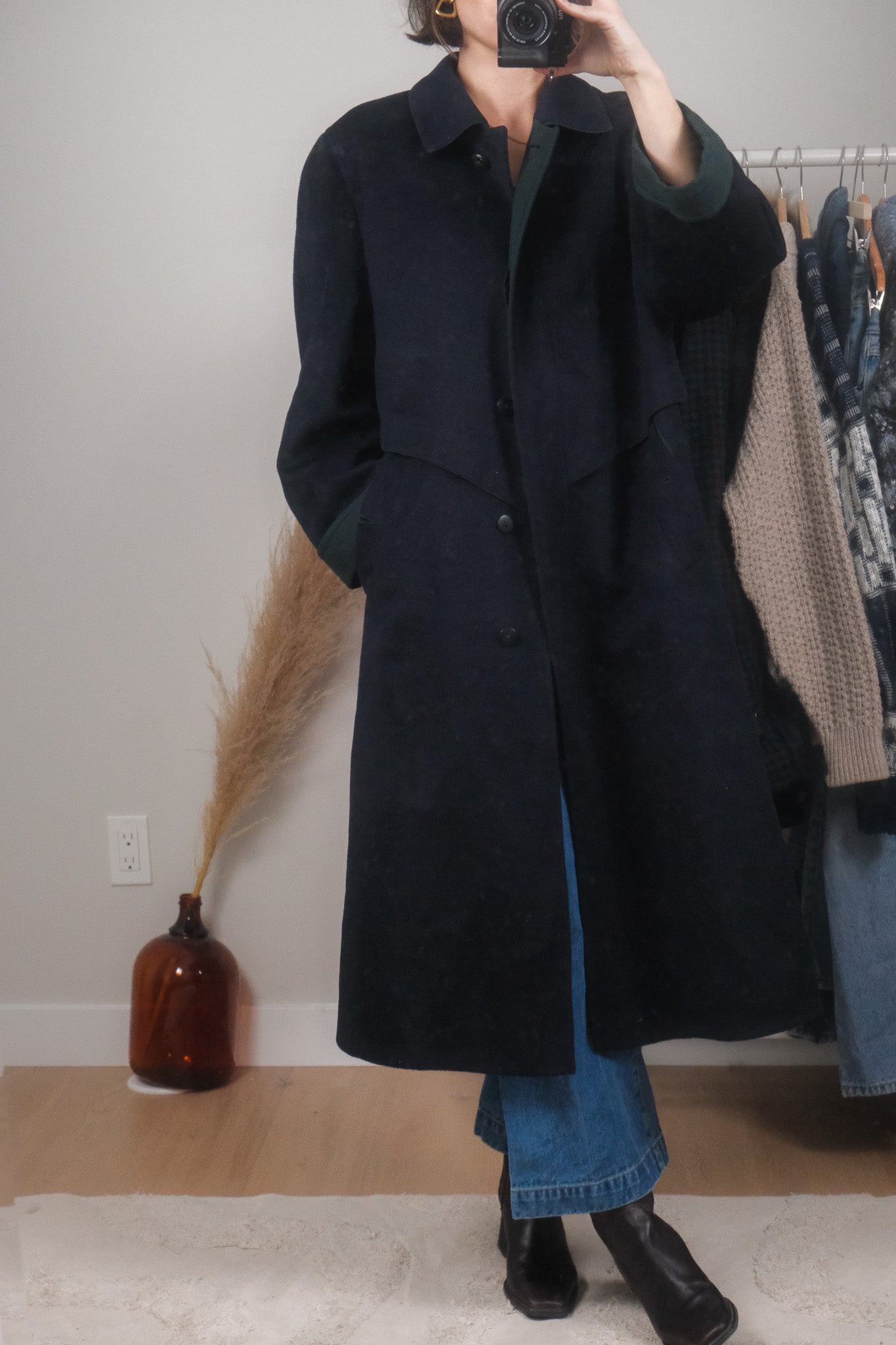 Vintage x Wool & Alpaca Two Tone Coat (L)