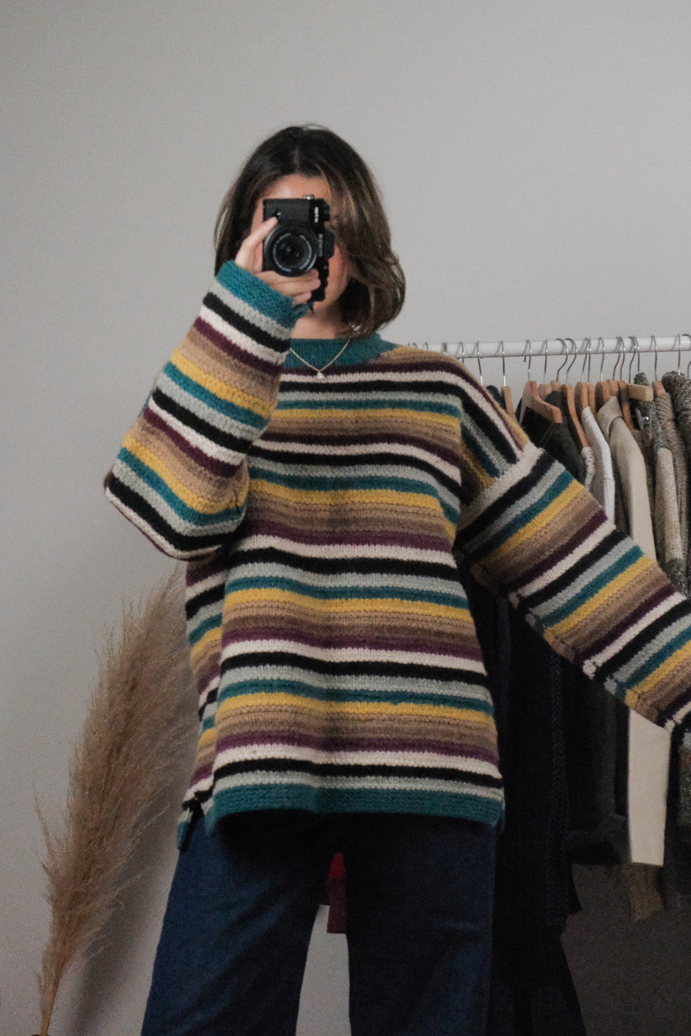 Handknit x Wool Striped Chunky Knit (L/XL)