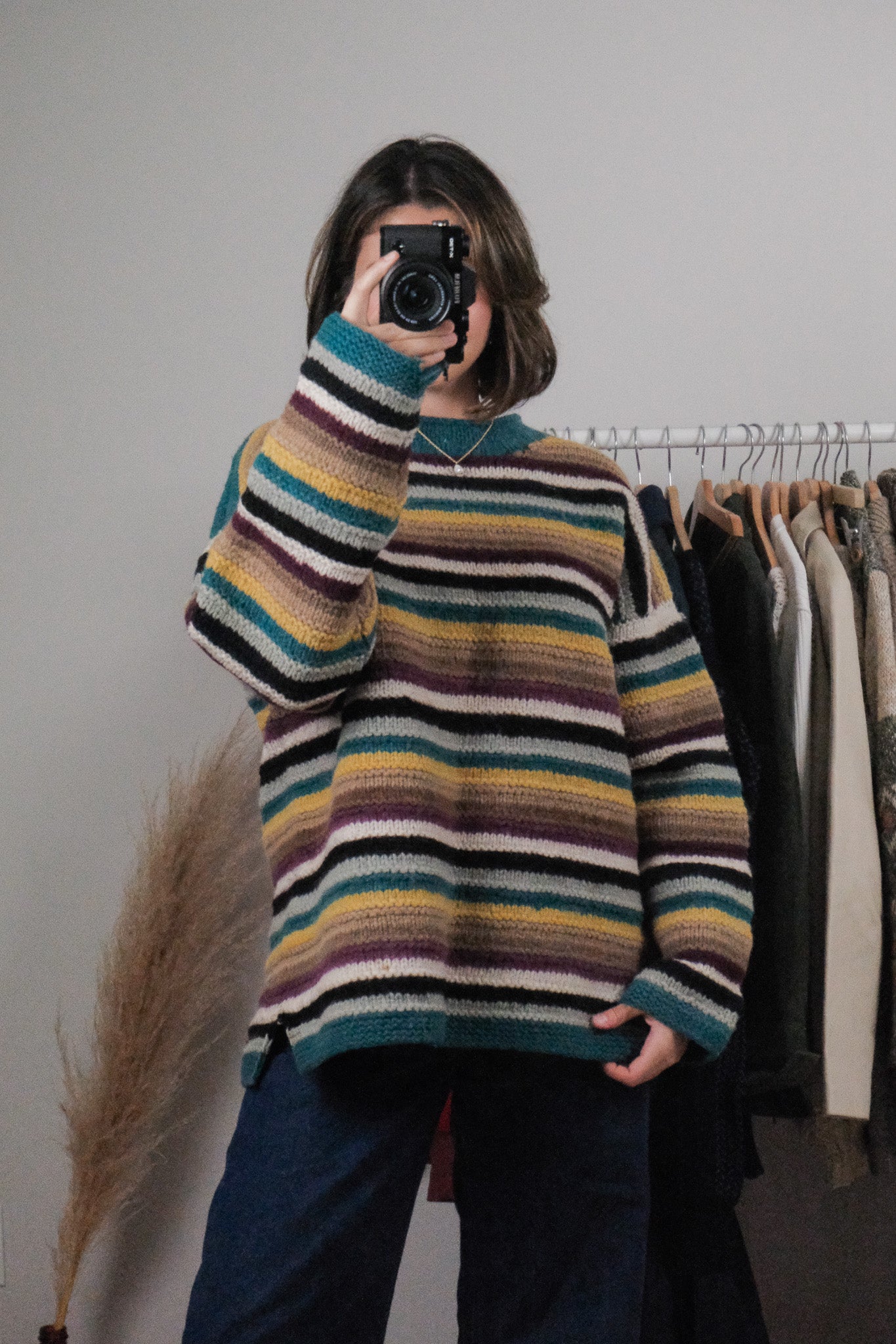 Handknit x Wool Striped Chunky Knit (L/XL)
