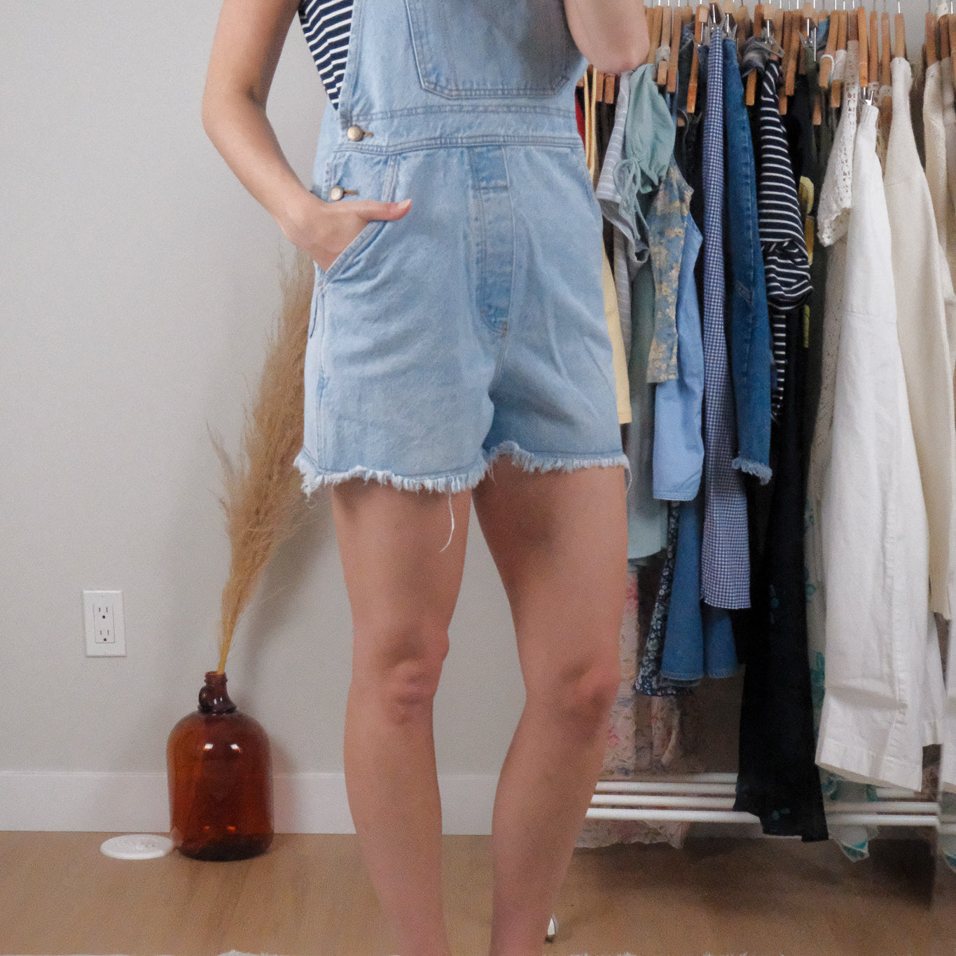 Vintage x Denim Shortalls (S)