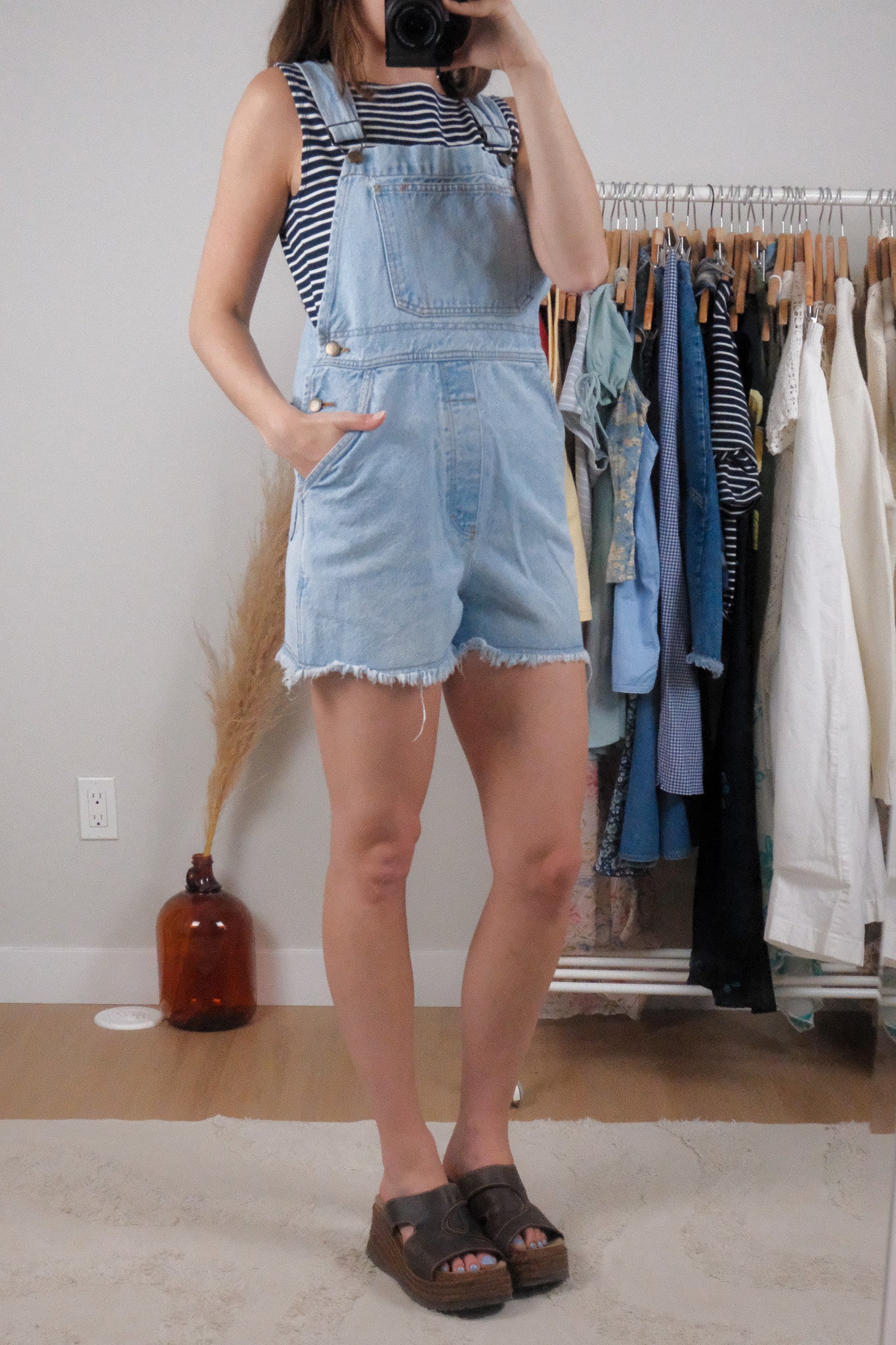 Vintage x Denim Shortalls (S)