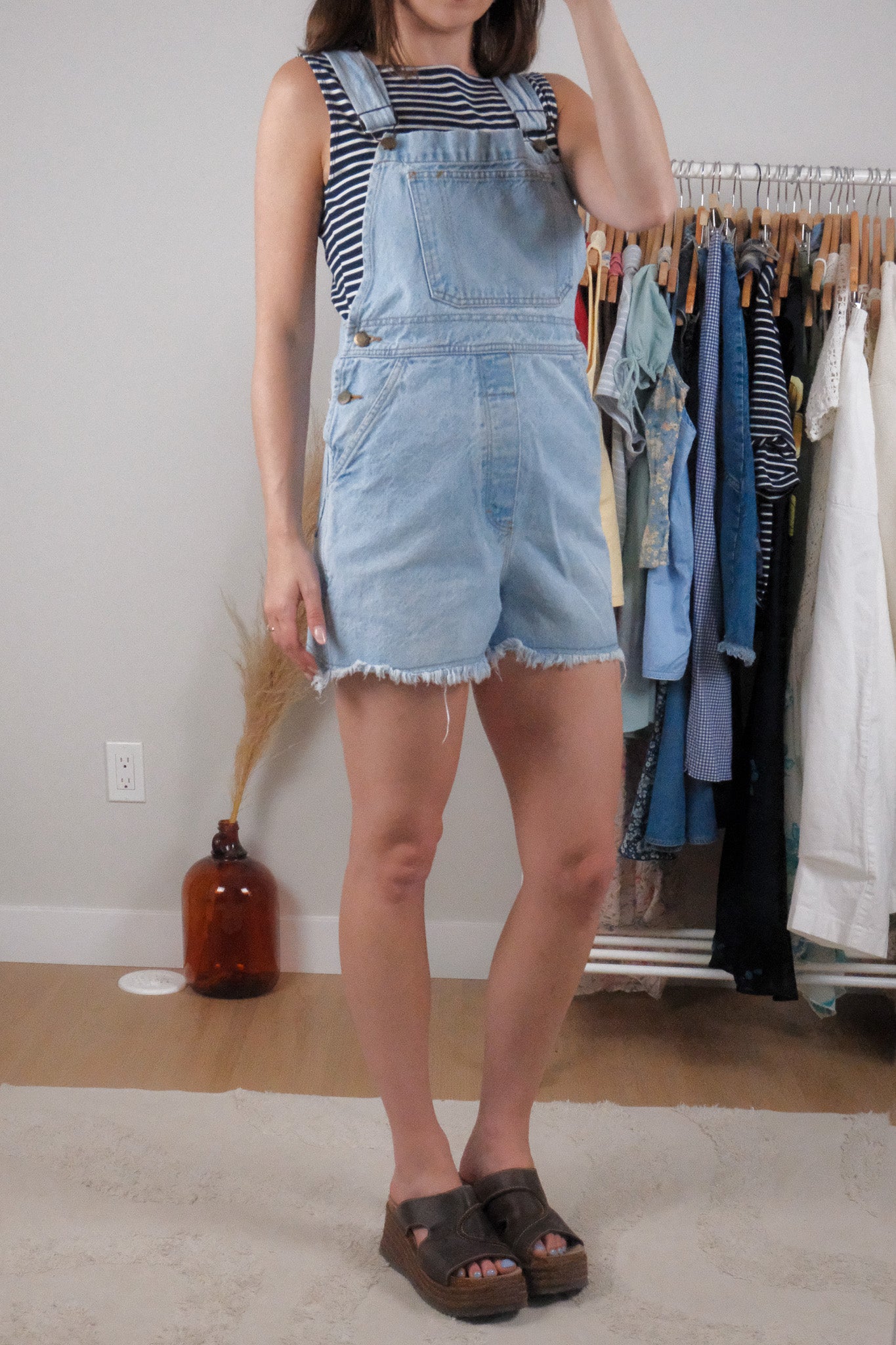 Vintage x Denim Shortalls (S)