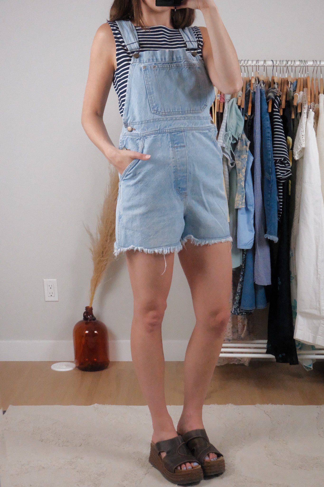Vintage x Denim Shortalls (S)