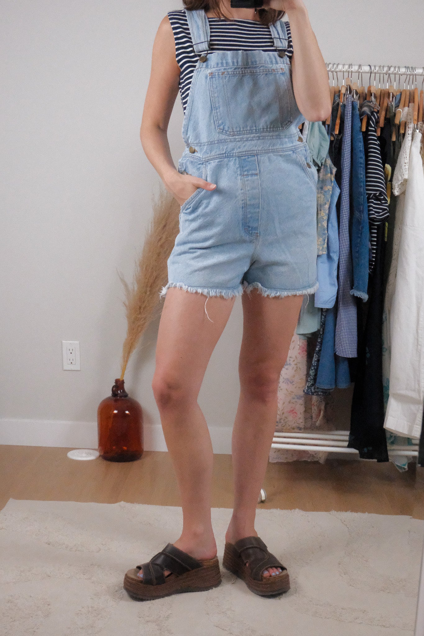Vintage x Denim Shortalls (S)
