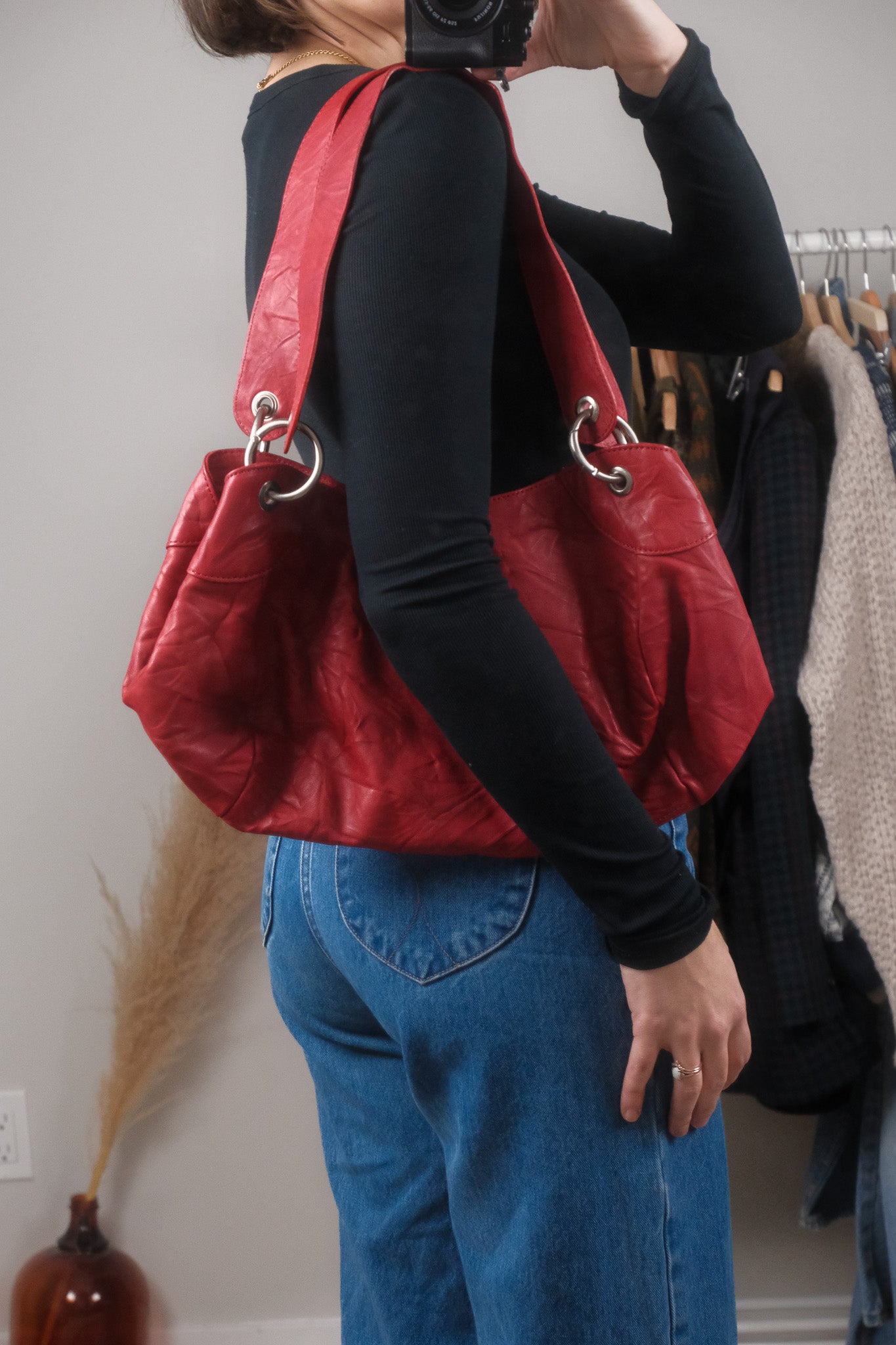 Vintage x Faux Leather Purse