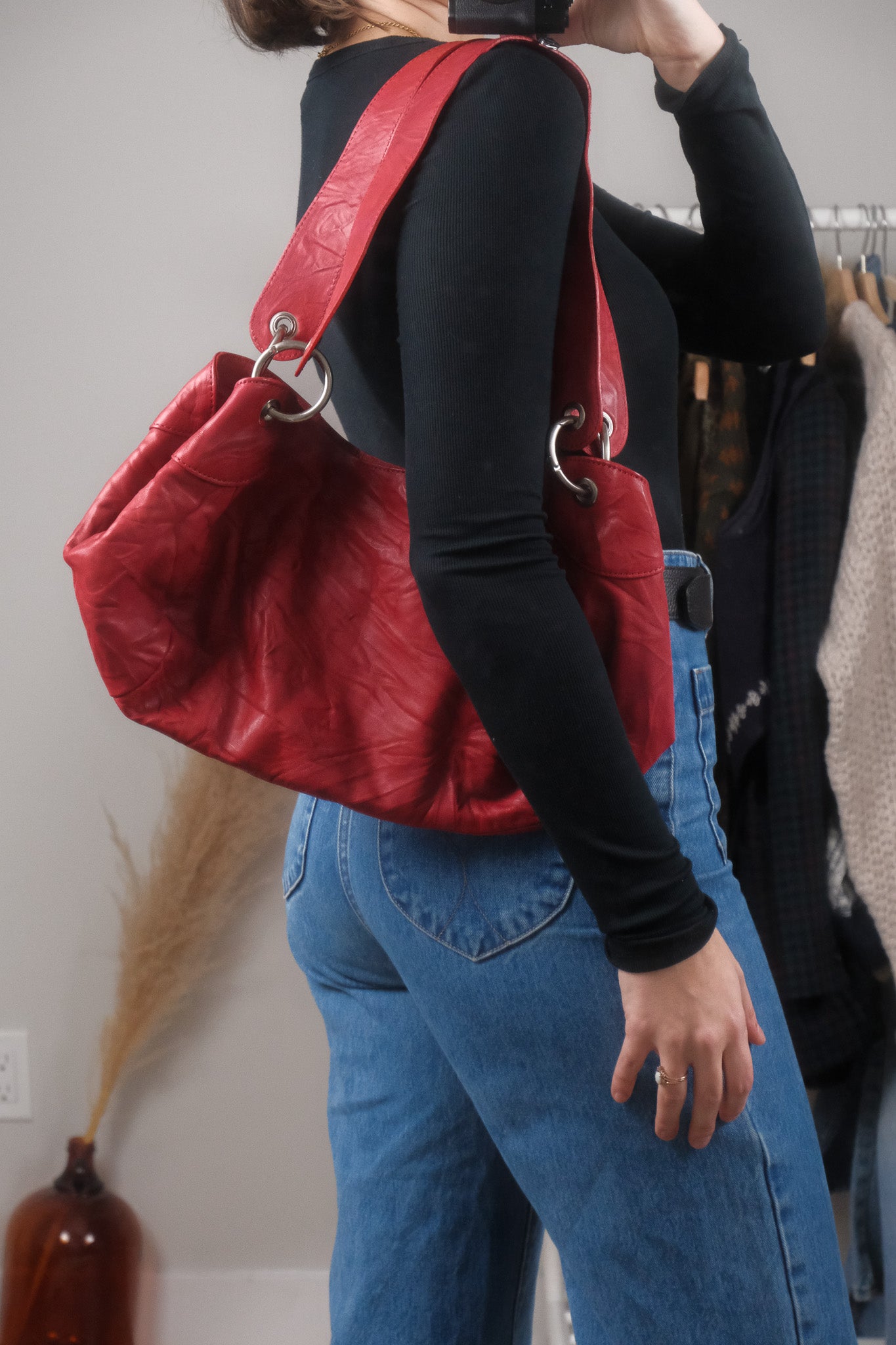 Vintage x Faux Leather Purse