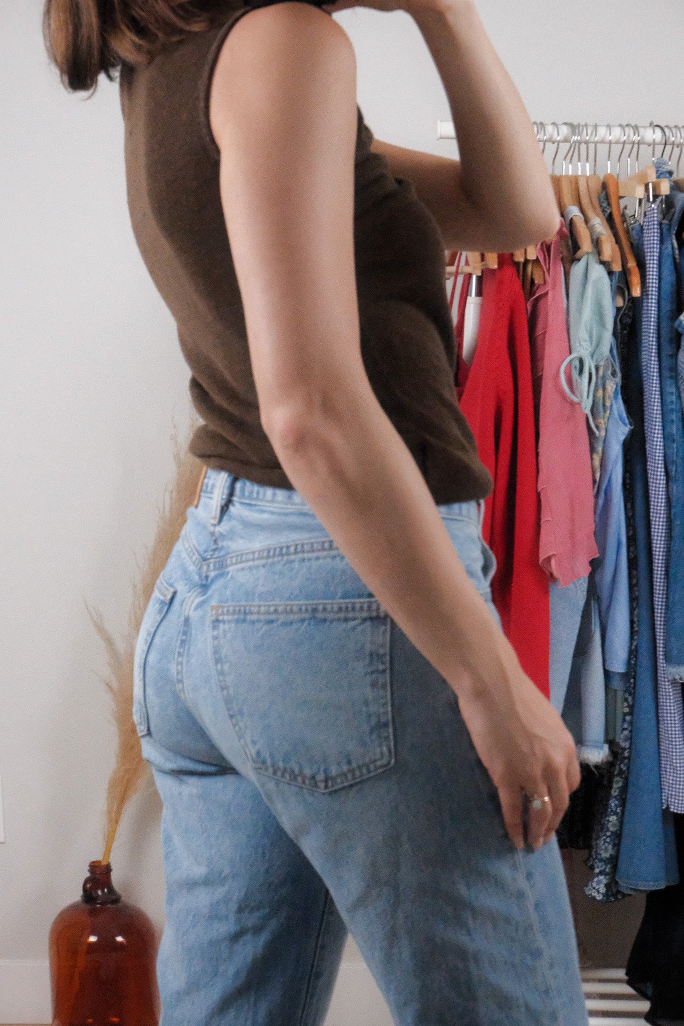 Linen Blend x Twist Knit Tank Top (S)