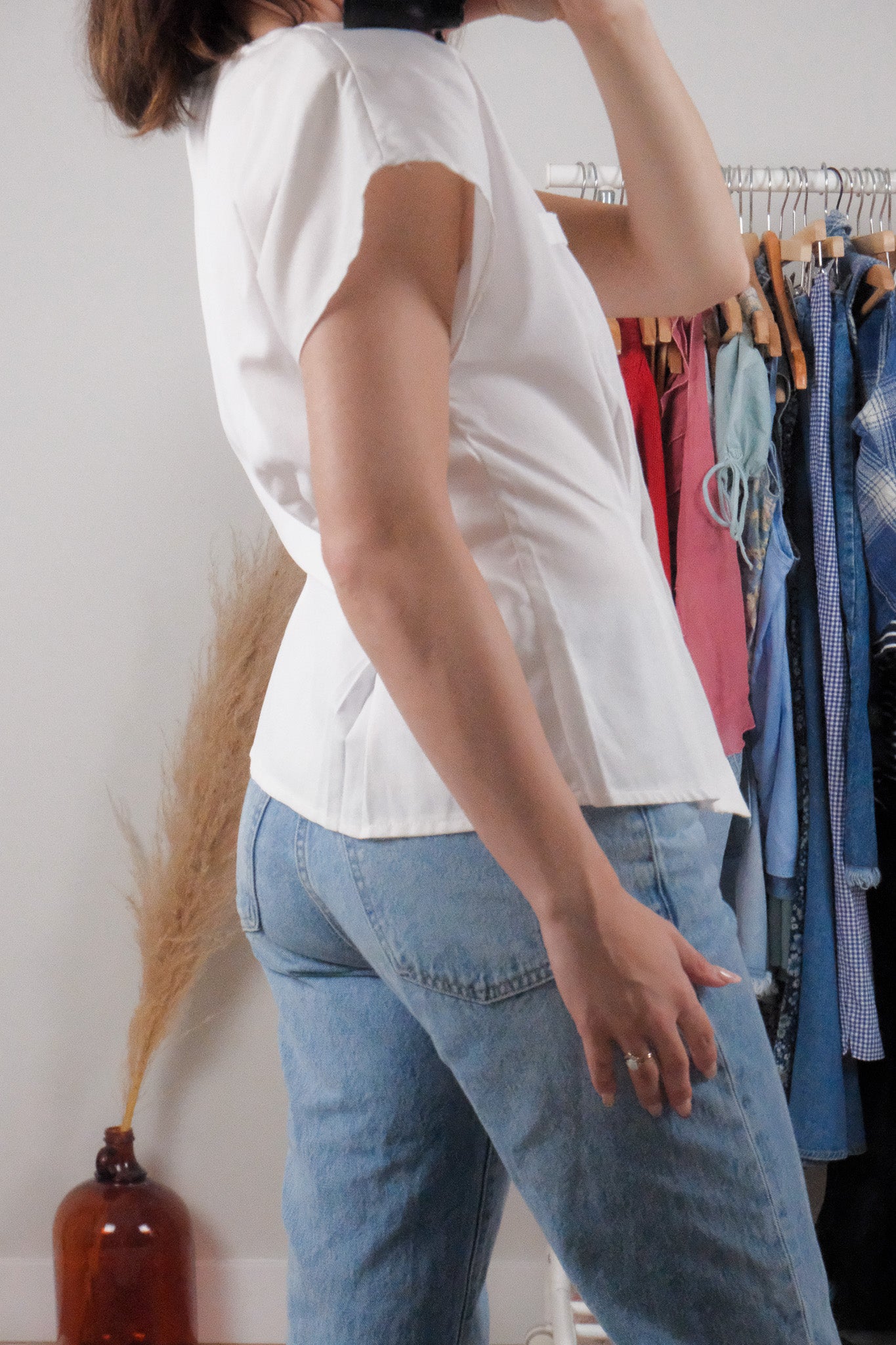 Made in Canada x Vintage x Sea-Shell Button Blouse (M)