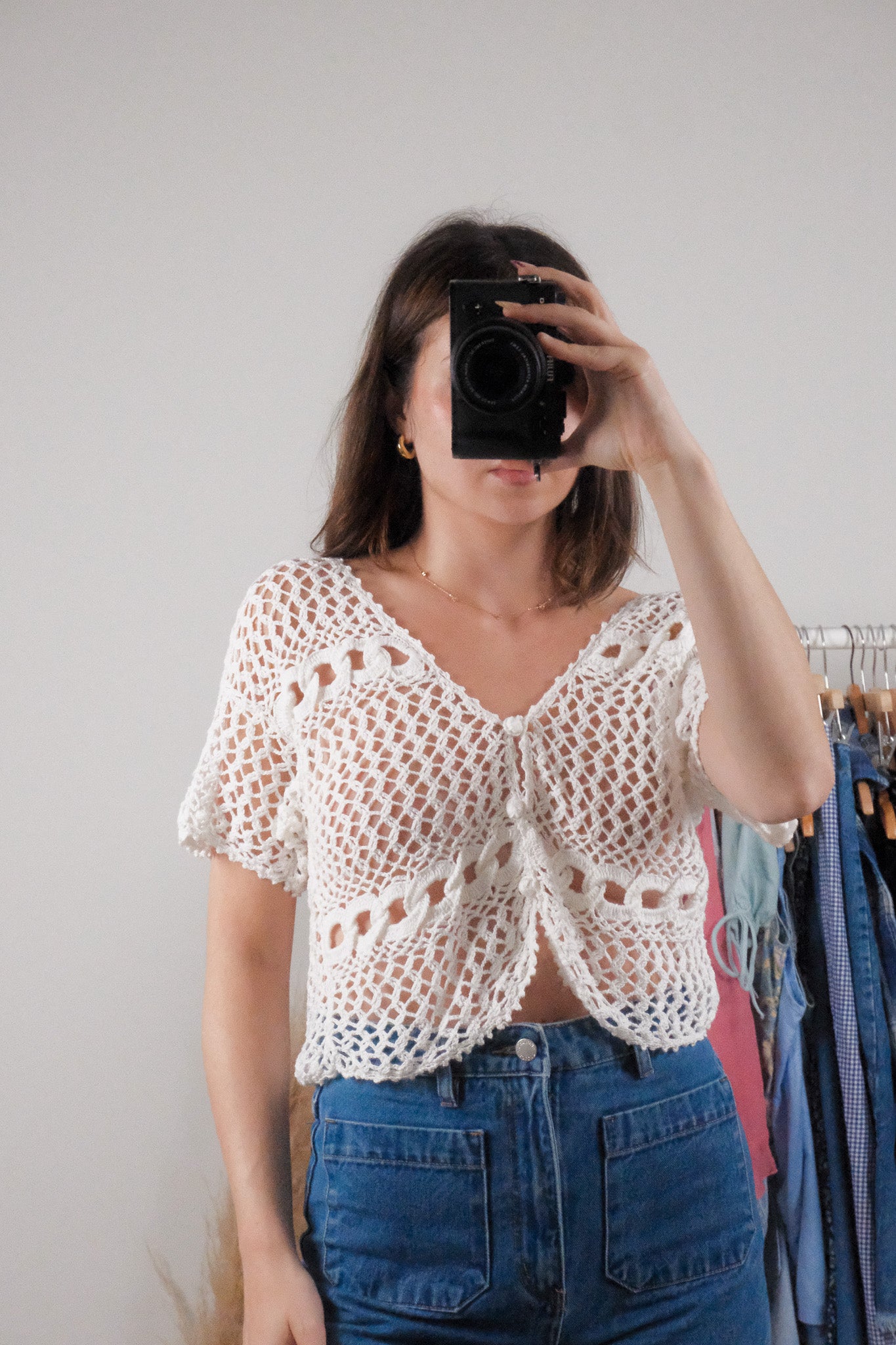 Vintage x Cotton Short-Sleeve Knit (S/M)