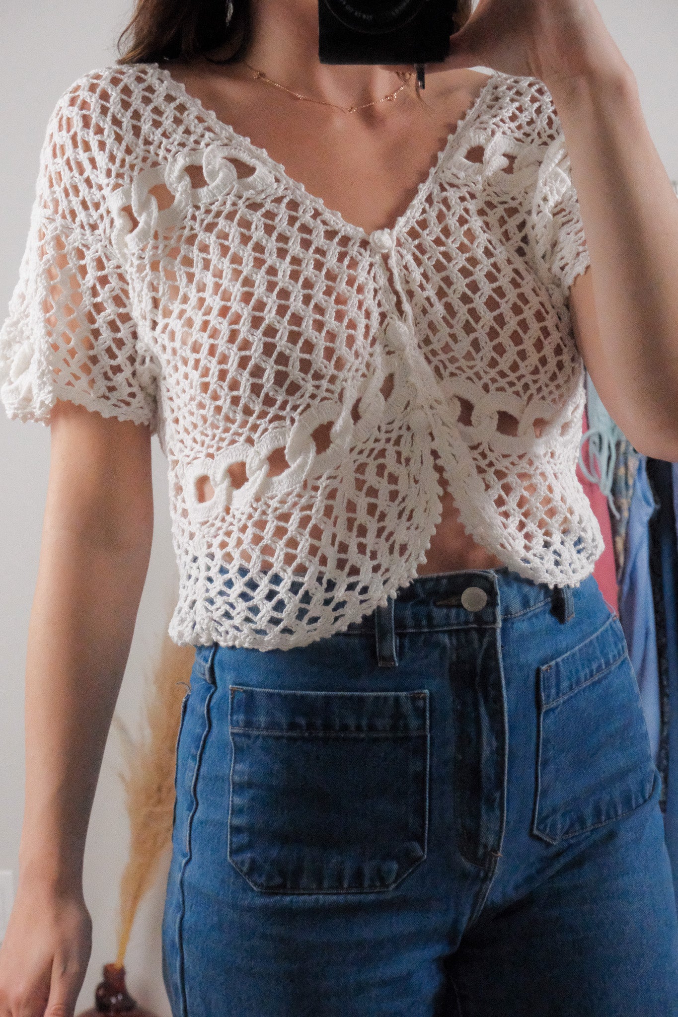 Vintage x Cotton Short-Sleeve Knit (S/M)