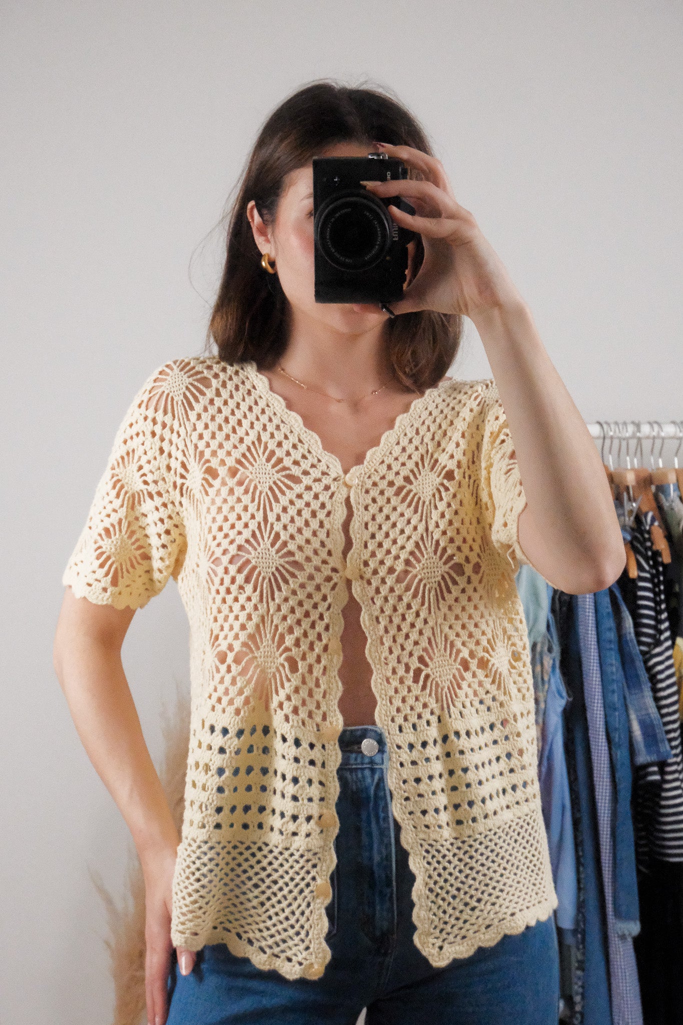Vintage x Cotton Crochet Short-Sleeve (M)