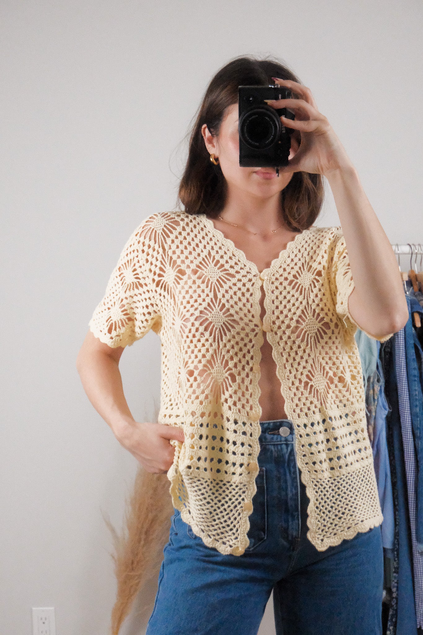 Vintage x Cotton Crochet Short-Sleeve (M)