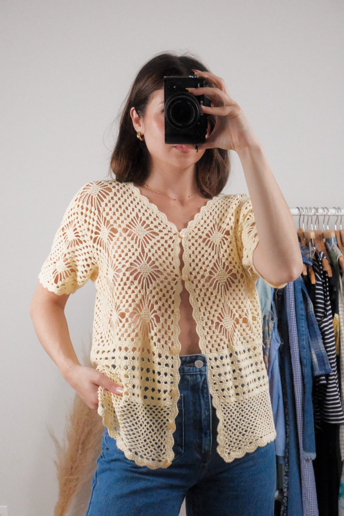 Vintage x Cotton Crochet Short-Sleeve (M)