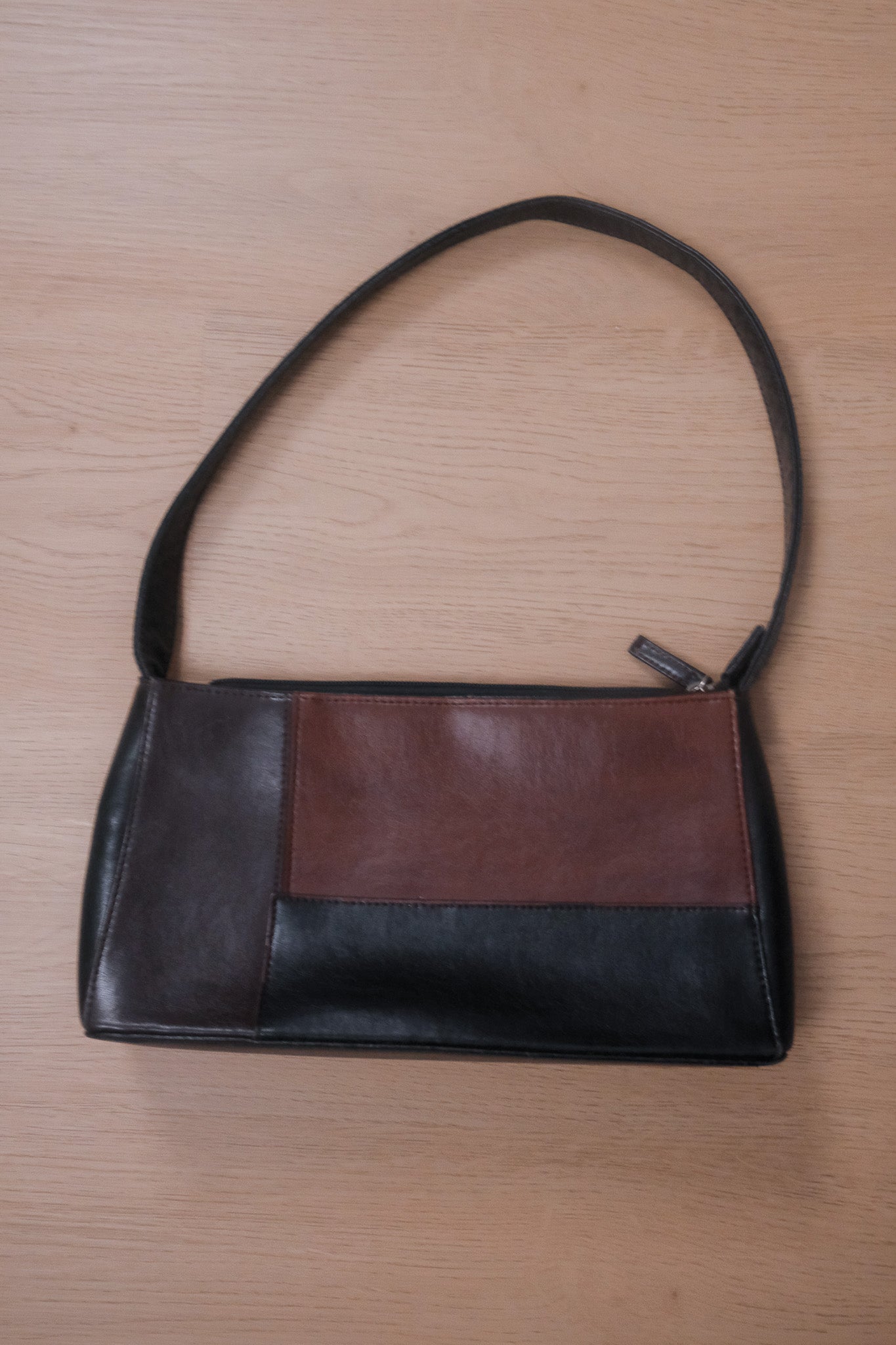 Vintage x Faux Leather Patchwork Purse