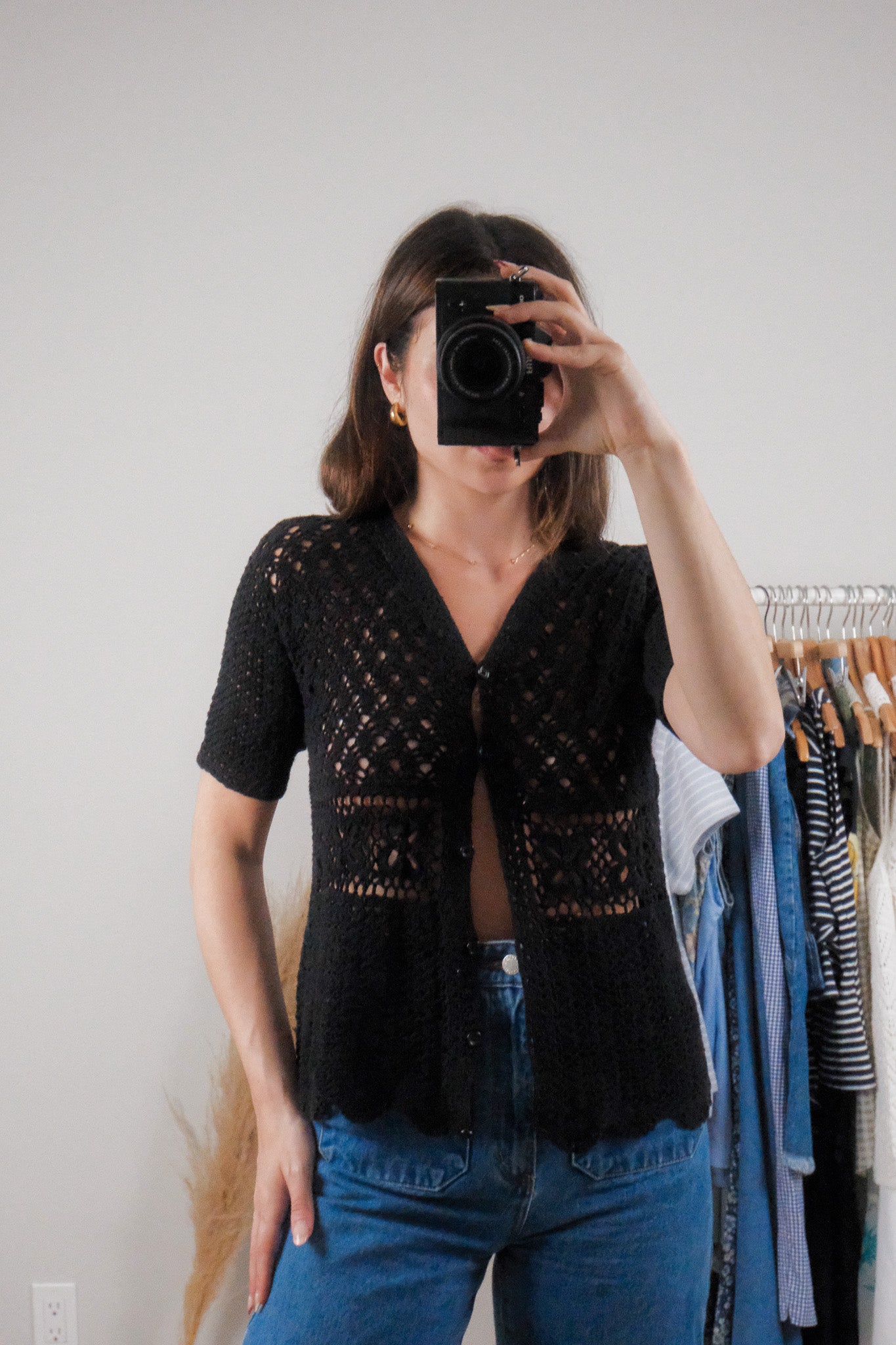 Made in Korea x Vintage x Cotton Crochet Top (M)