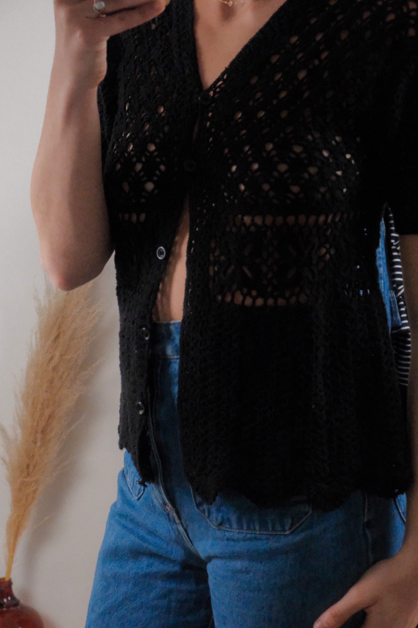 Made in Korea x Vintage x Cotton Crochet Top (M)
