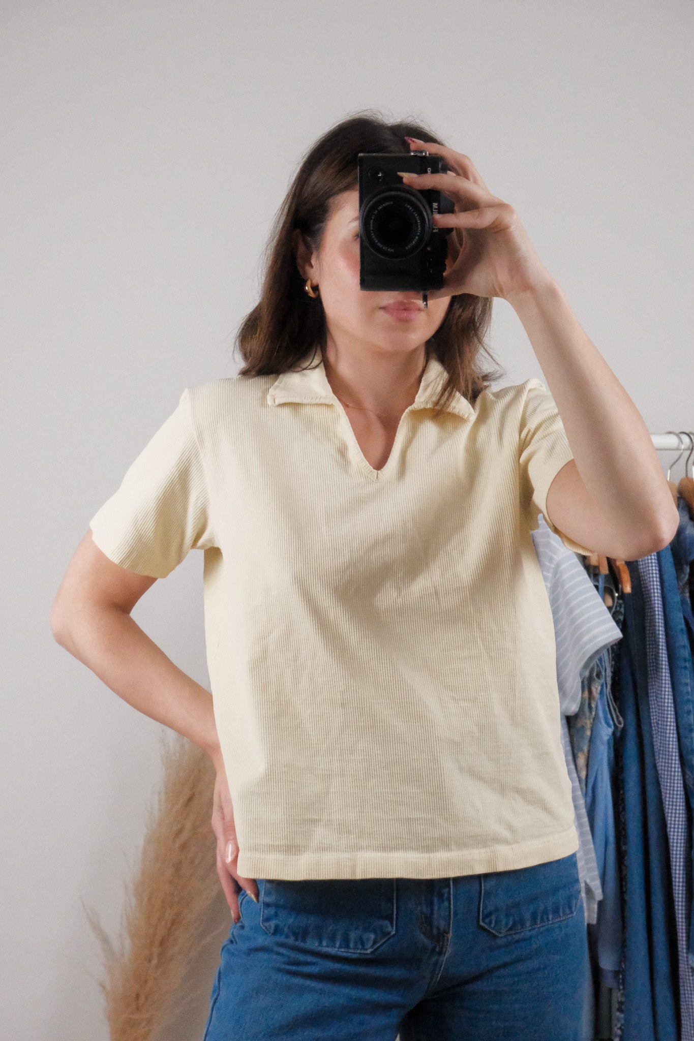 Vintage x Collared Top (L)