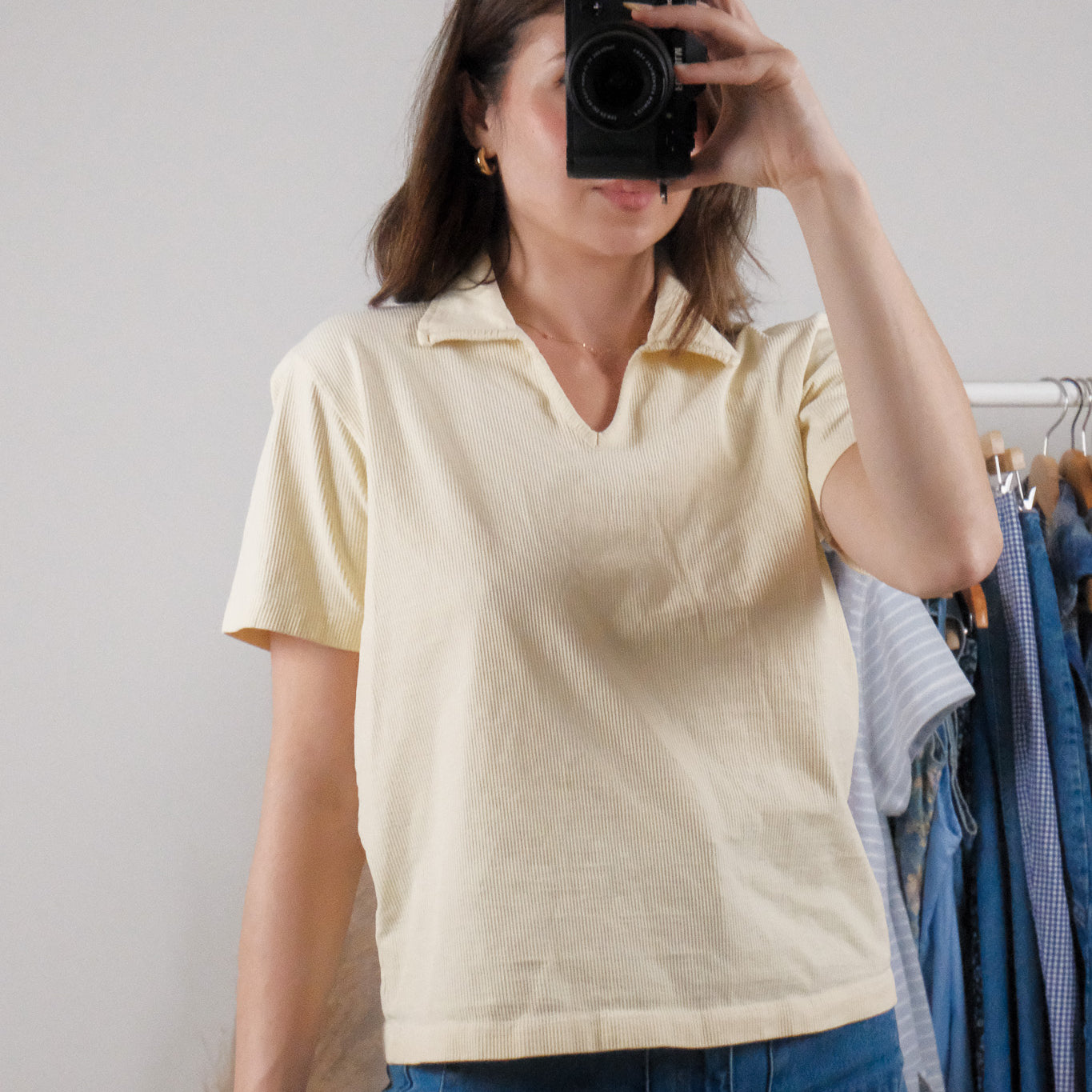Vintage x Collared Top (L)