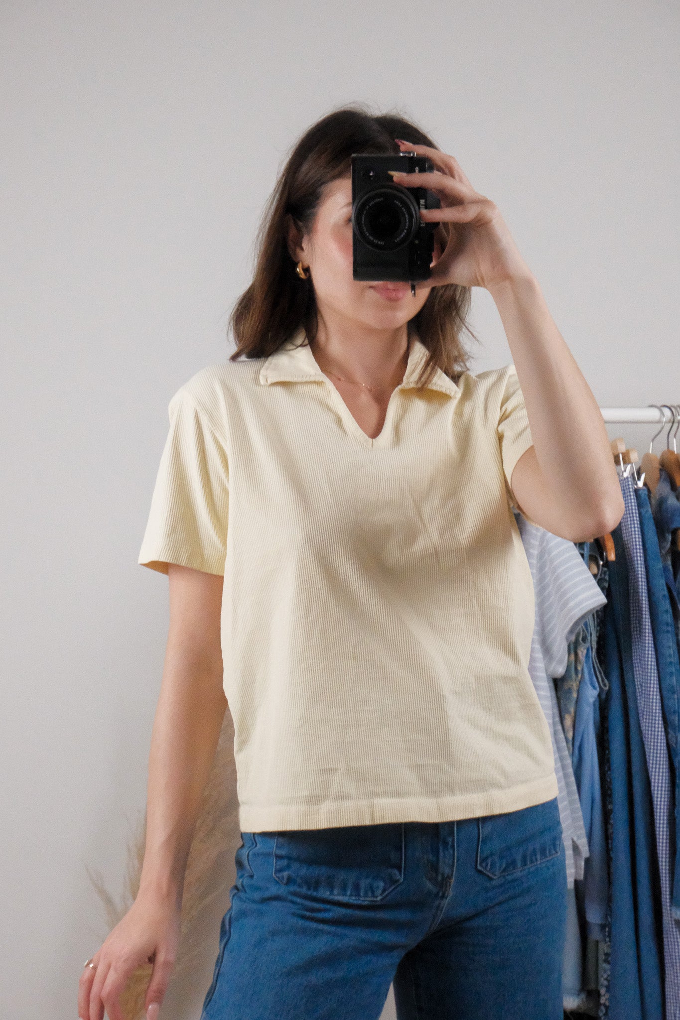 Vintage x Collared Top (L)