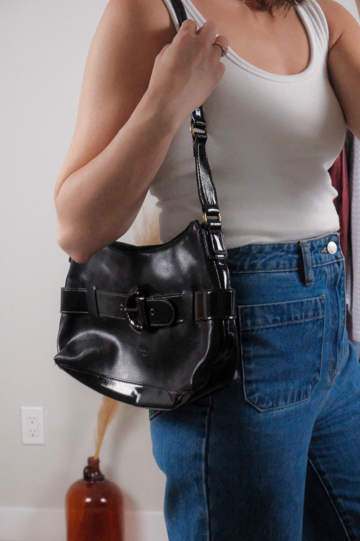 Vintage x Faux Leather Purse