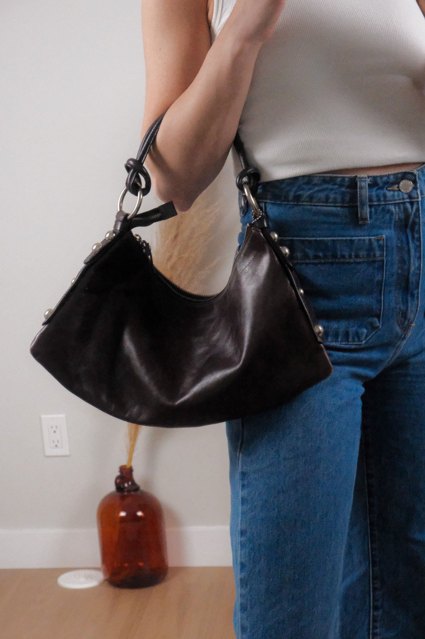 Vintage x Danier x Leather Studded Purse