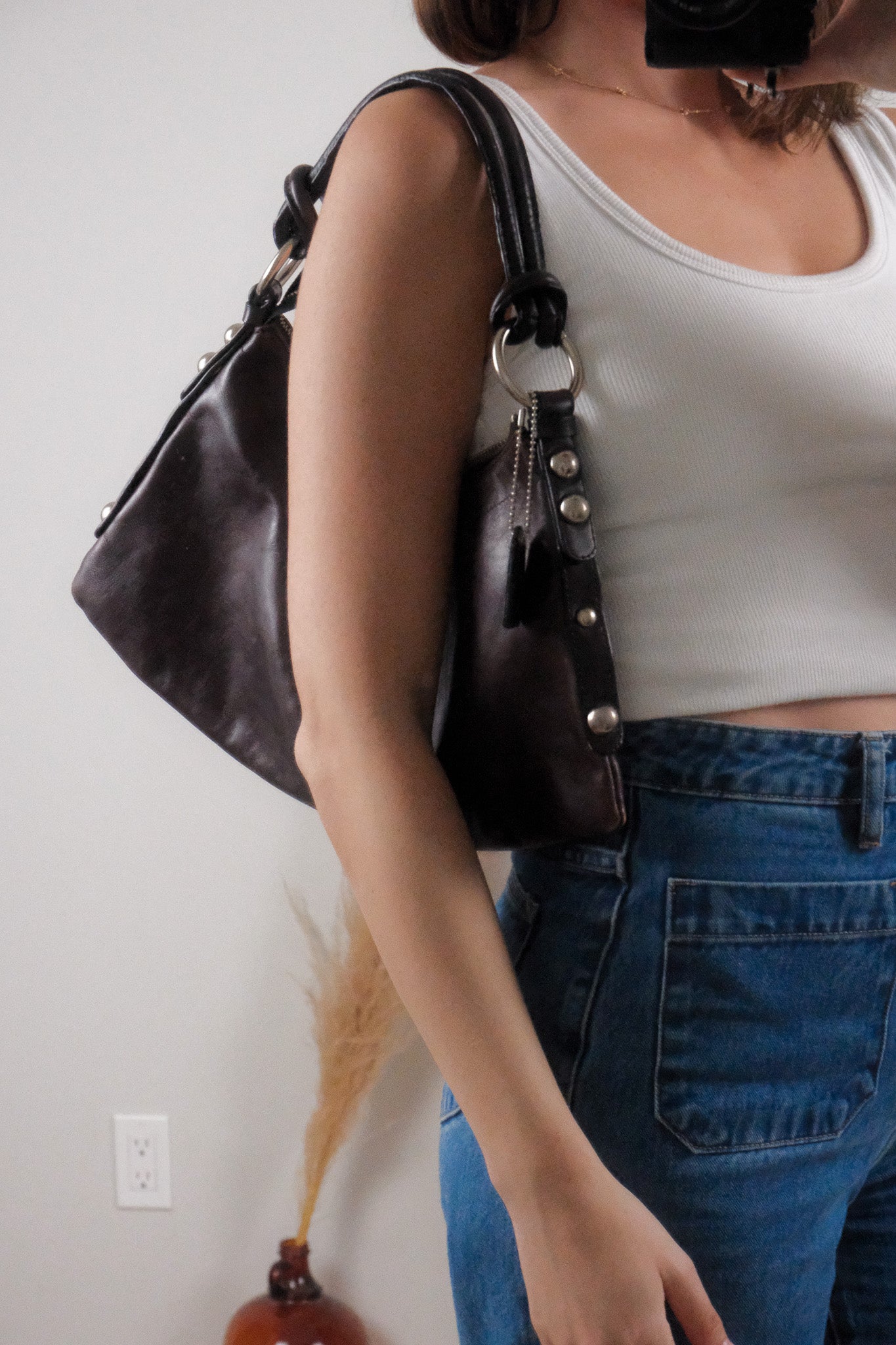 Vintage x Danier x Leather Studded Purse