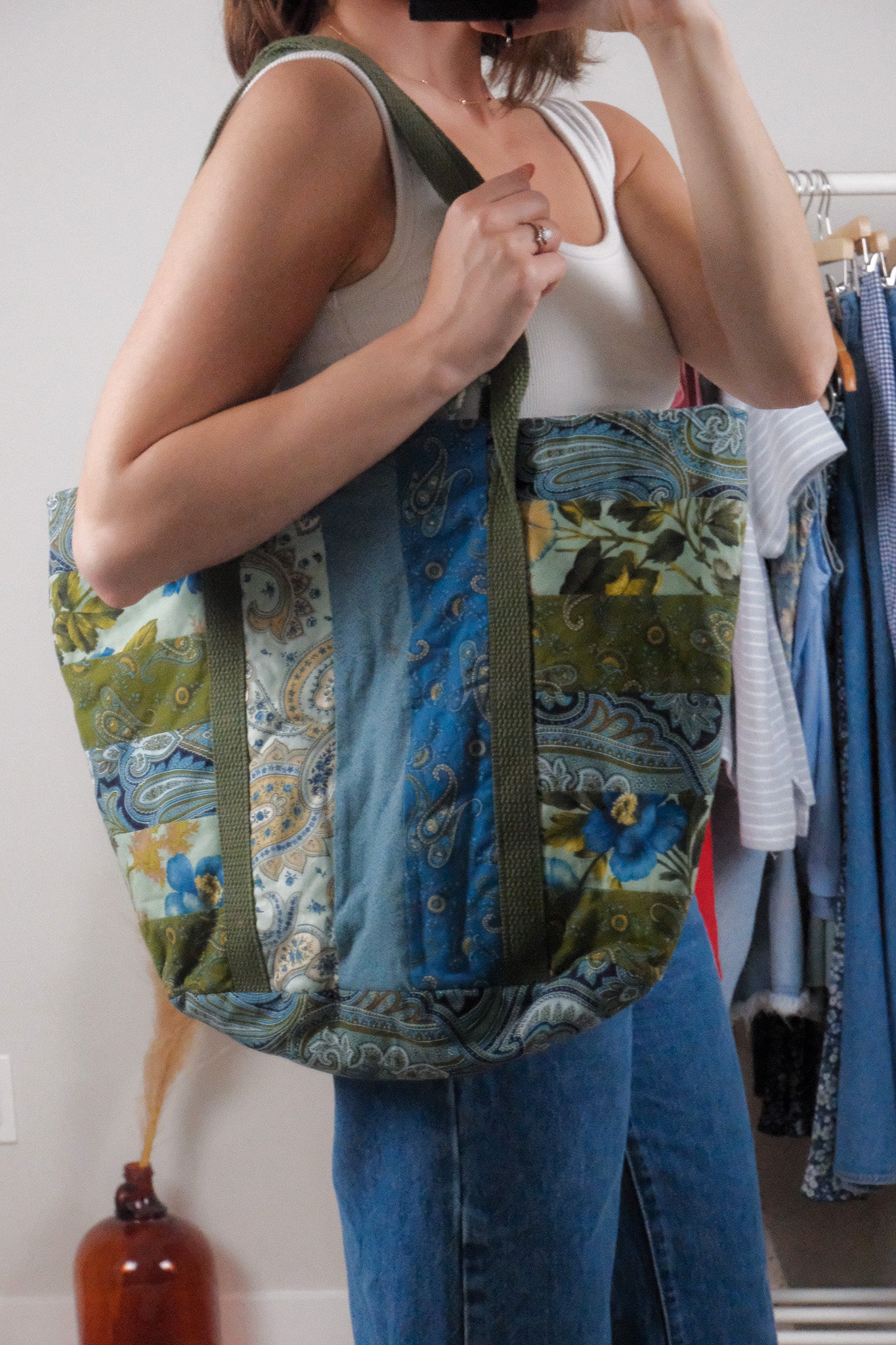 Handmade x Quilted Tote Bag