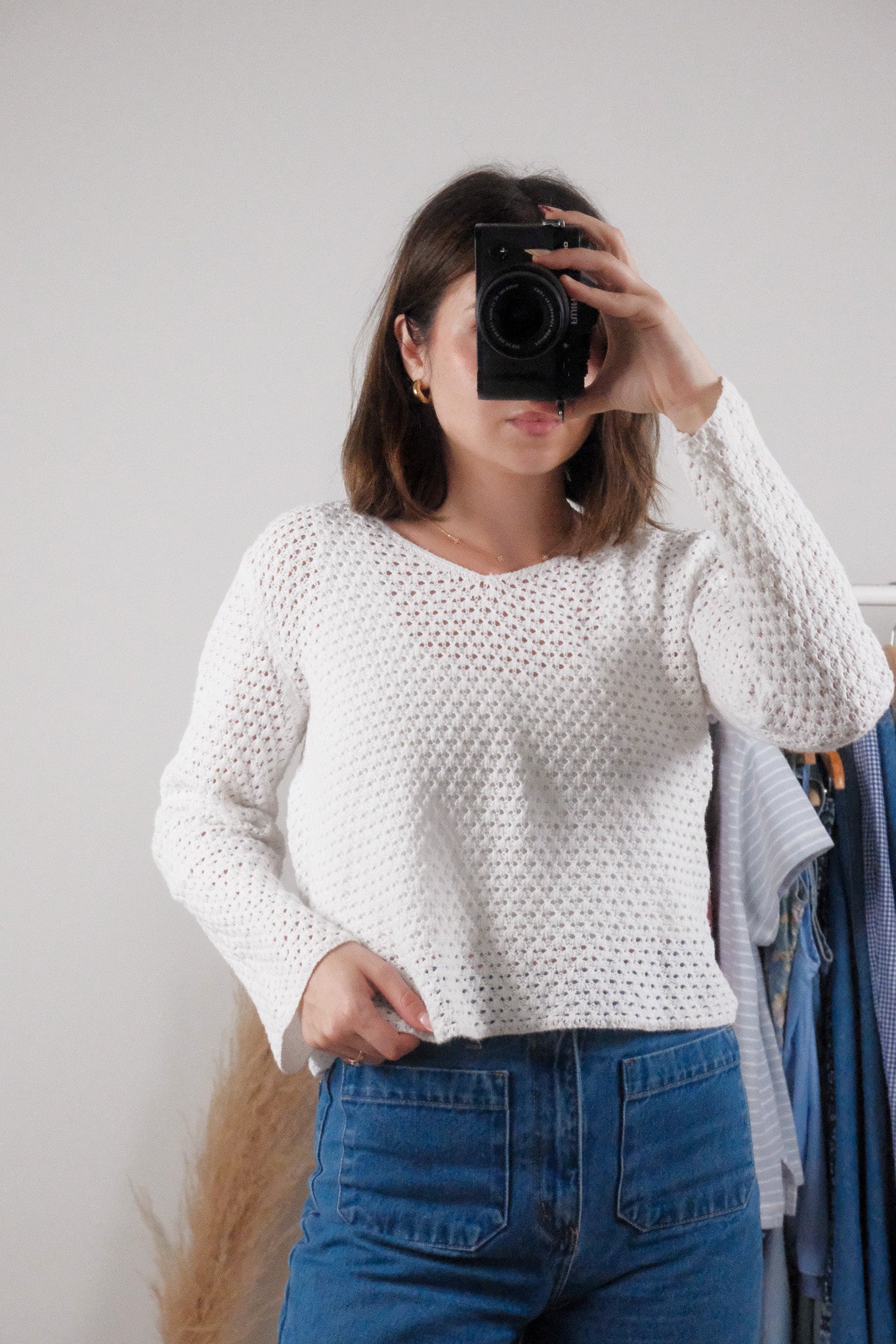 Vintage x Cotton/Ramie Knit Long Sleeve (S)