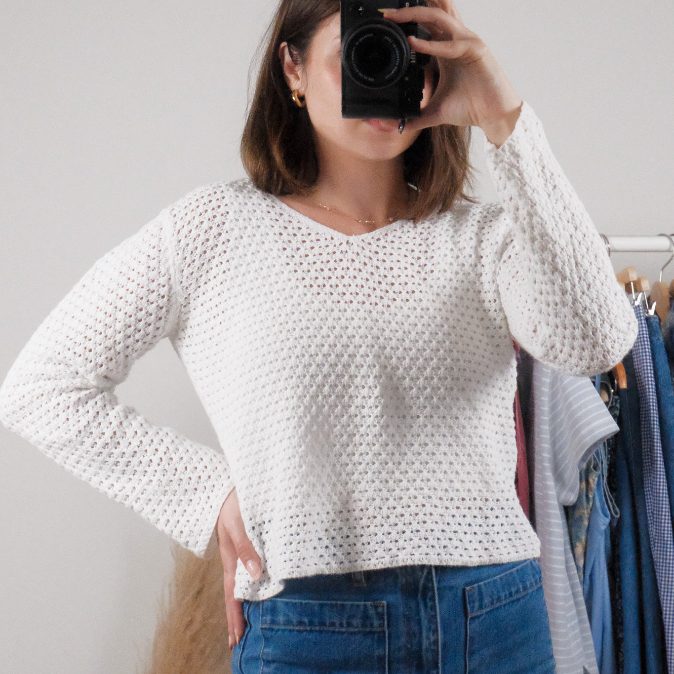 Vintage x Cotton/Ramie Knit Long Sleeve (S)