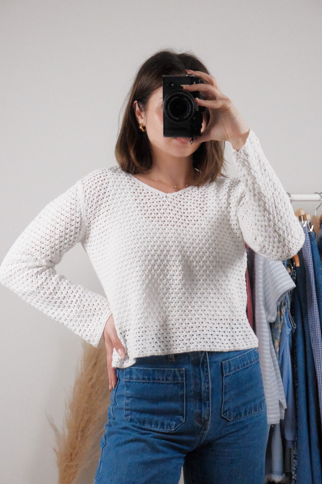 Vintage x Cotton/Ramie Knit Long Sleeve (S)