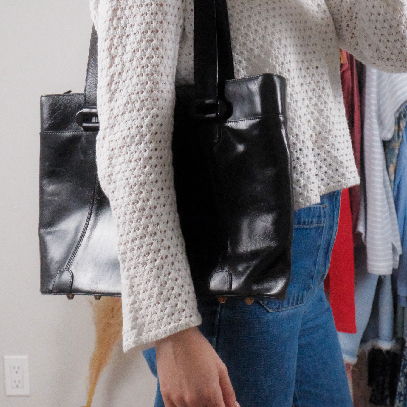 Vintage x Tusk x Leather Tote Bag